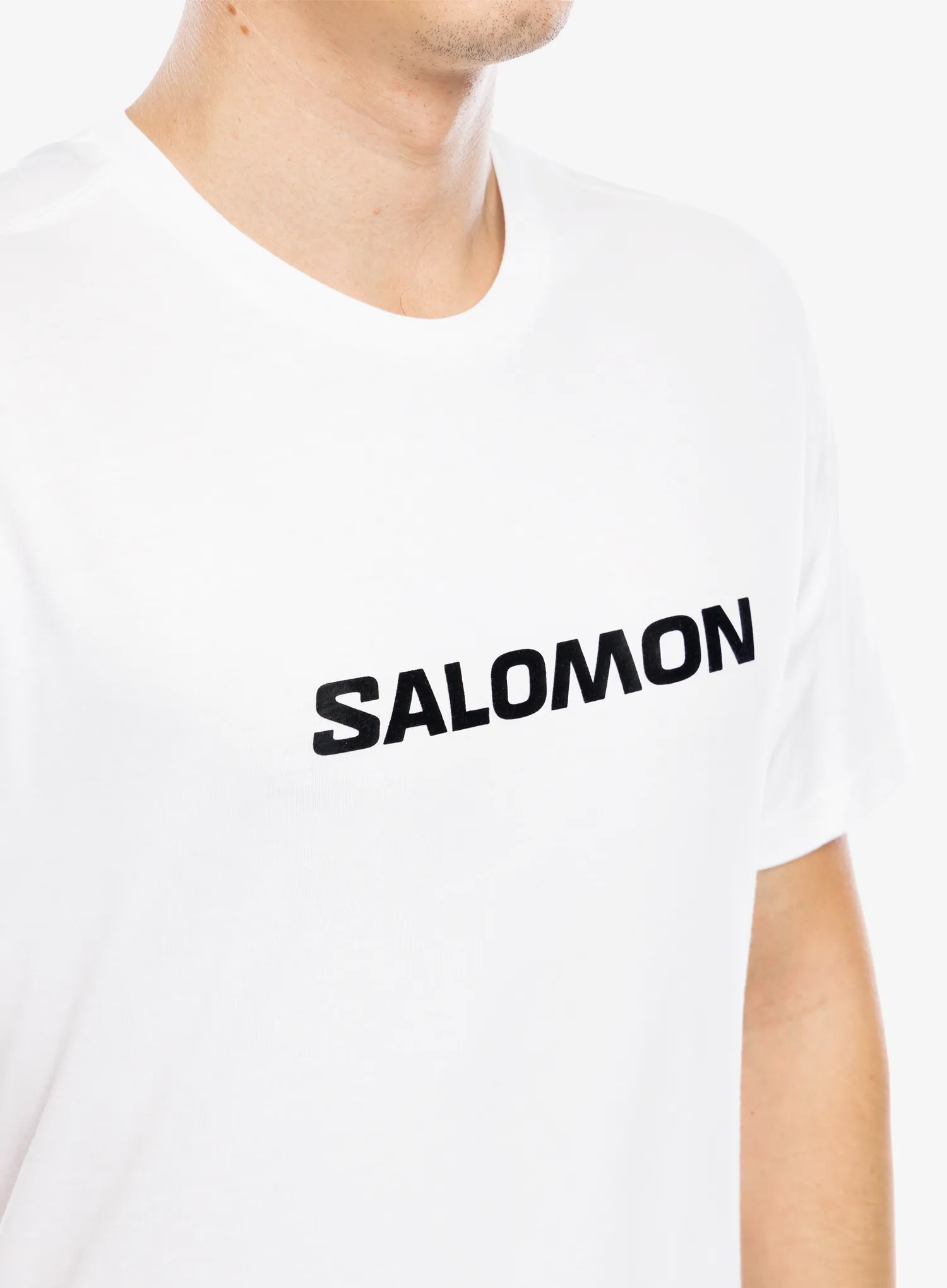 Футболка бавовняна Salomon Logo Perf S/S Tee - white