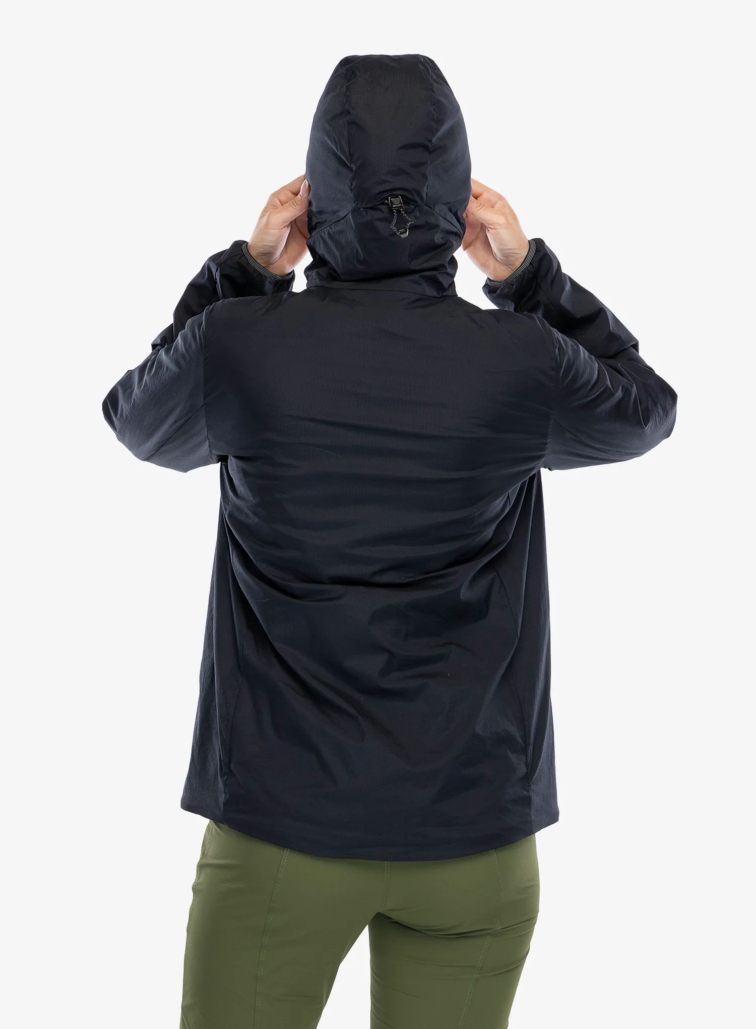Куртка утеплена жіноча Salomon Mountain Flex Jacket Hood - deep black