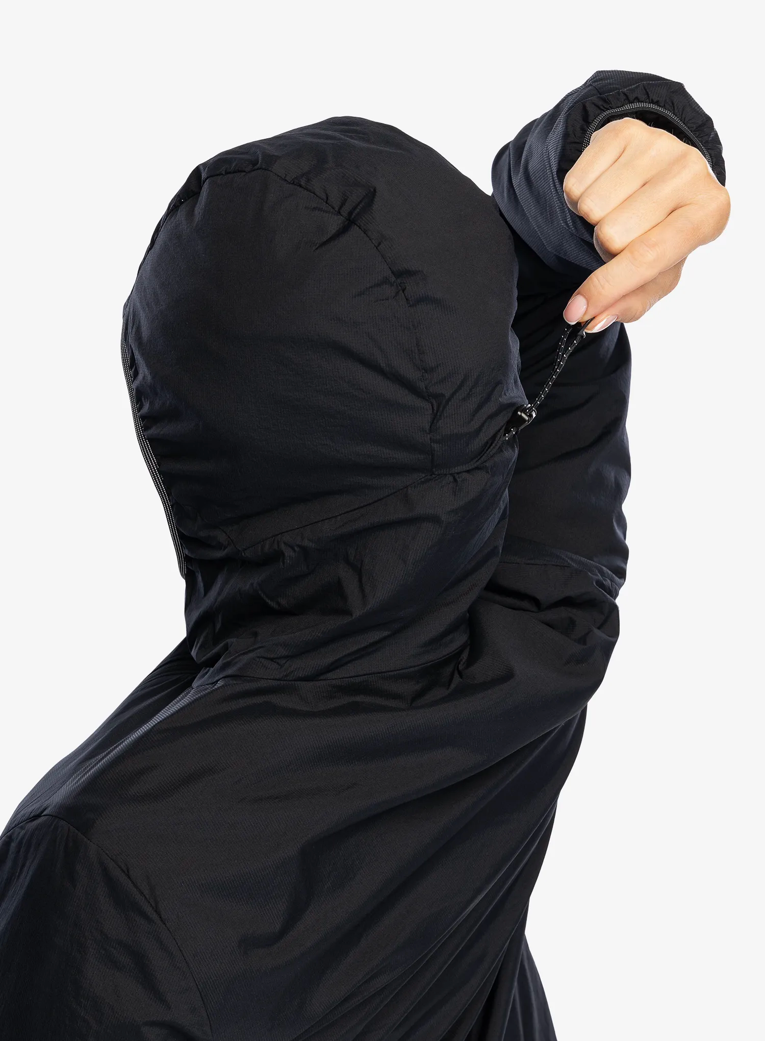 Куртка утеплена жіноча Salomon Mountain Flex Jacket Hood - deep black