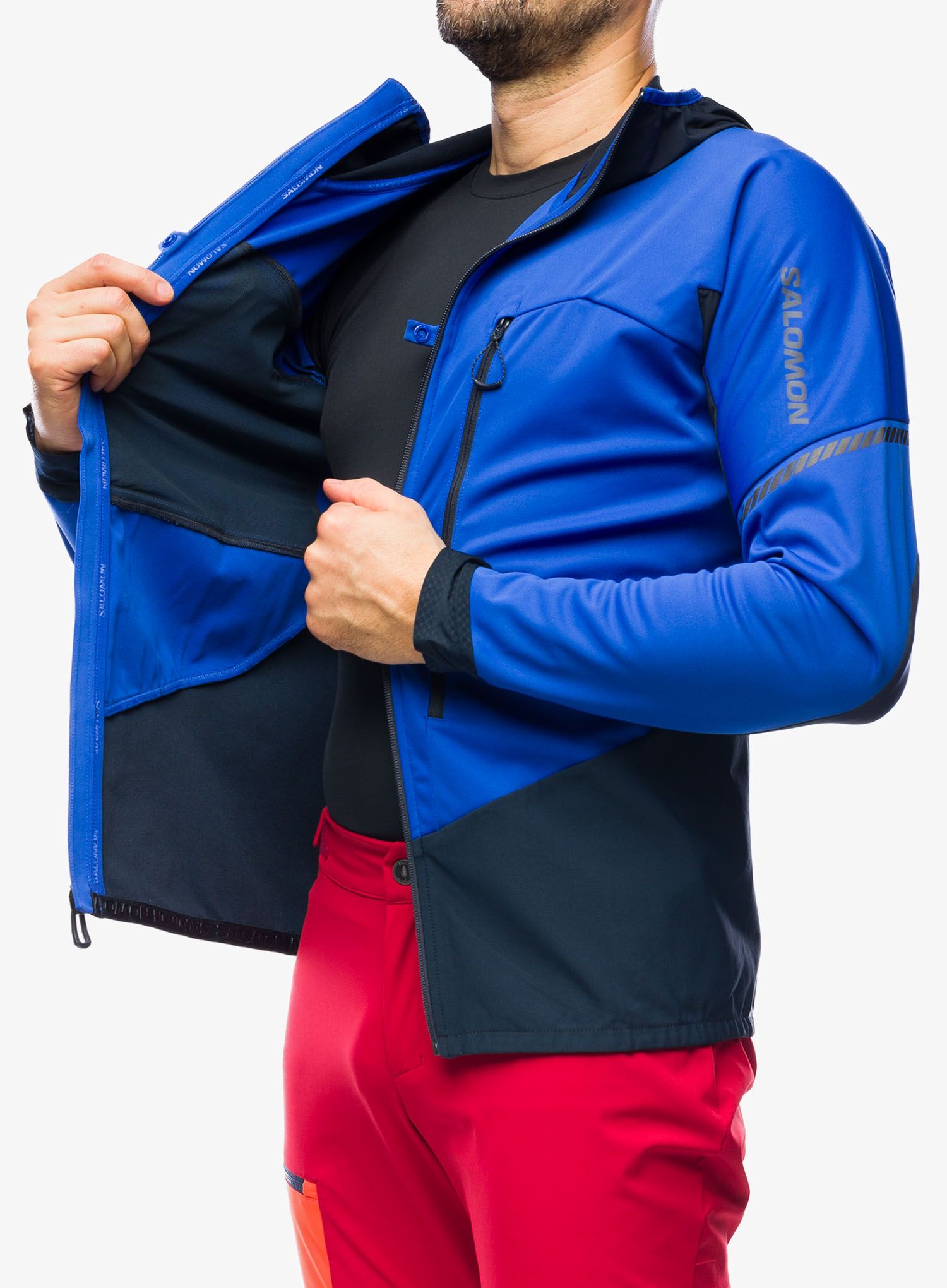 Куртка softshell Salomon Mtn Softshell Jacket - surf the web/carbon