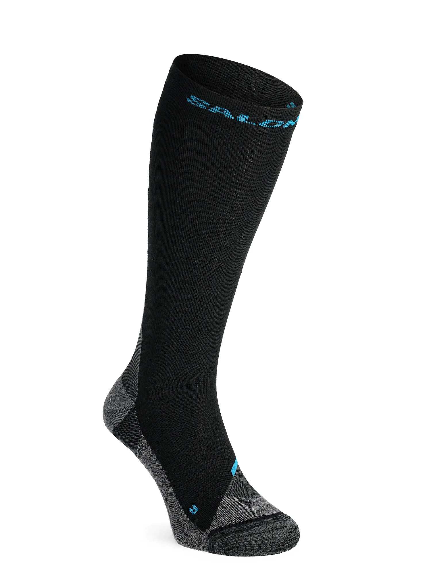 Шкарпетки скітурингові Salomon Mtn - black/castelrock/blue danube