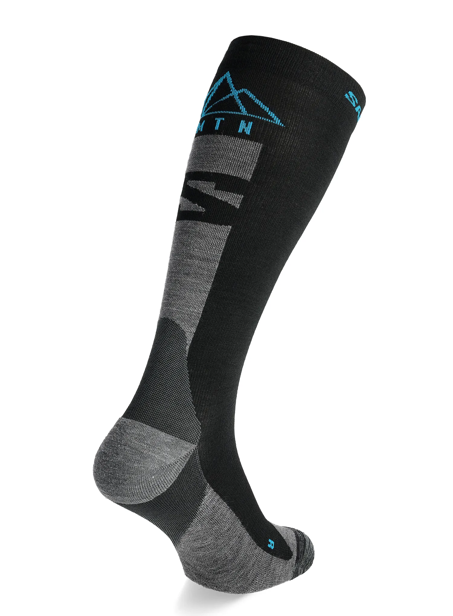 Шкарпетки скітурингові Salomon Mtn - black/castelrock/blue danube