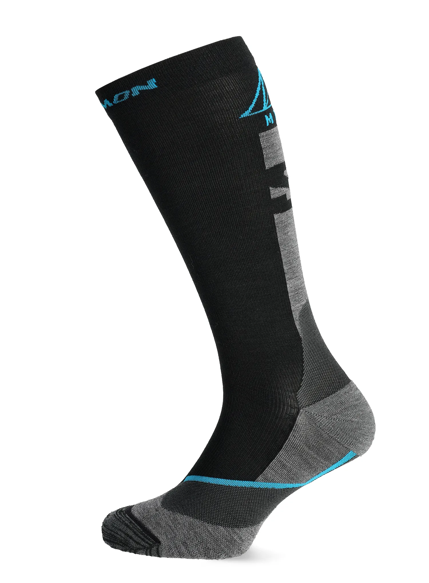 Шкарпетки скітурингові Salomon Mtn - black/castelrock/blue danube