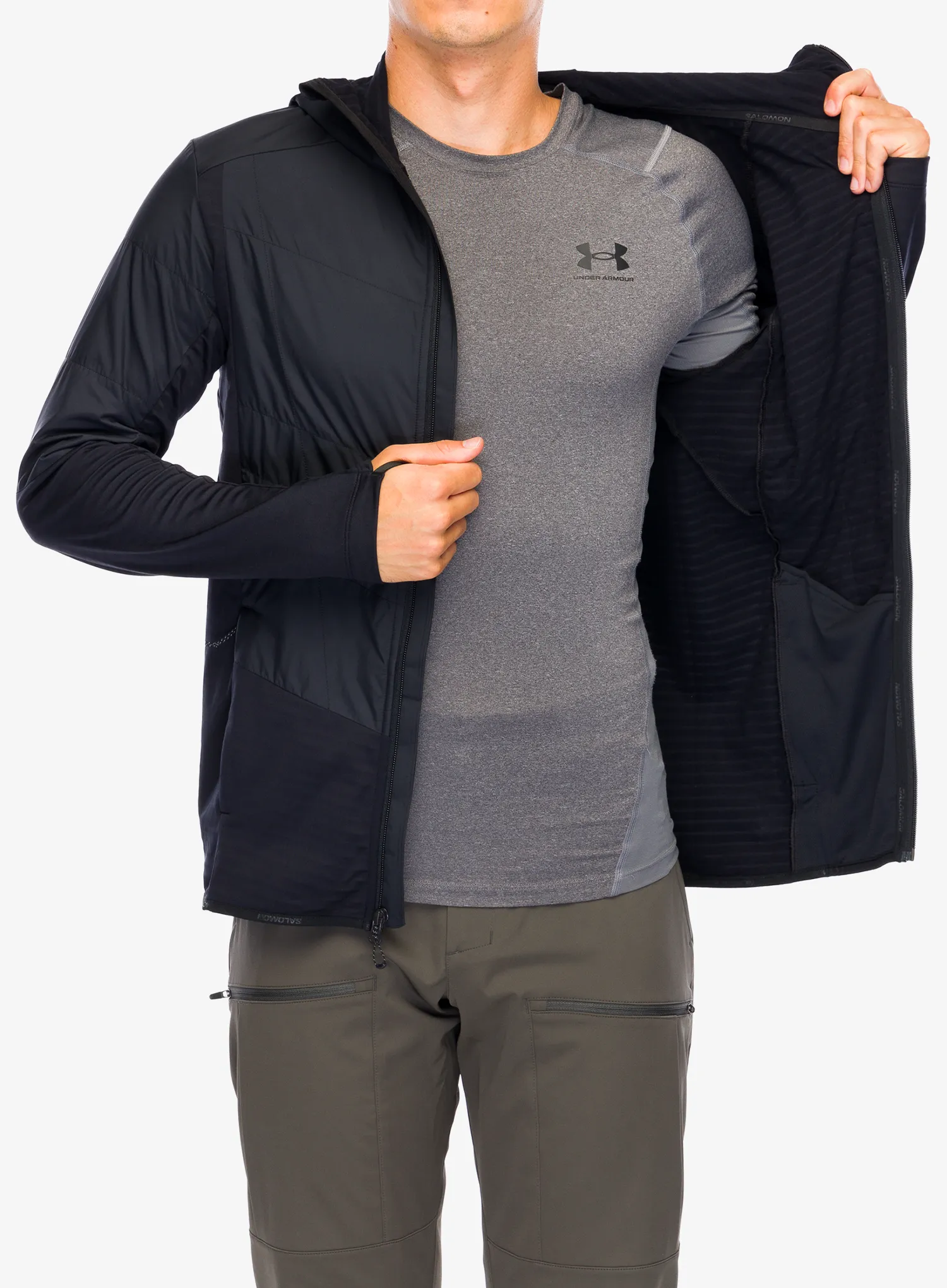 Куртка гібридна Salomon Outline As Hybrid - deep black