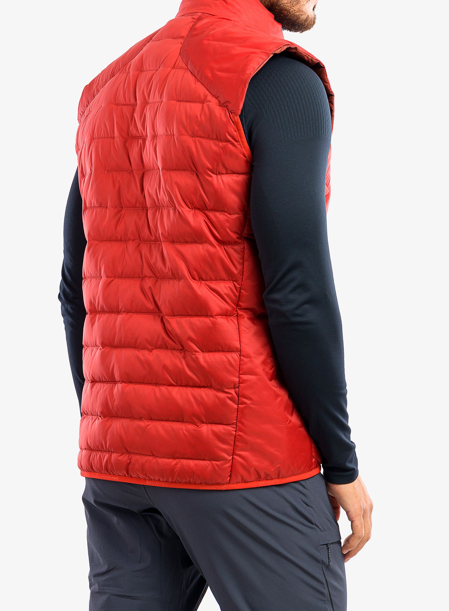 Жилет пуховий Salomon Outline Down Vest - samba/madder brown