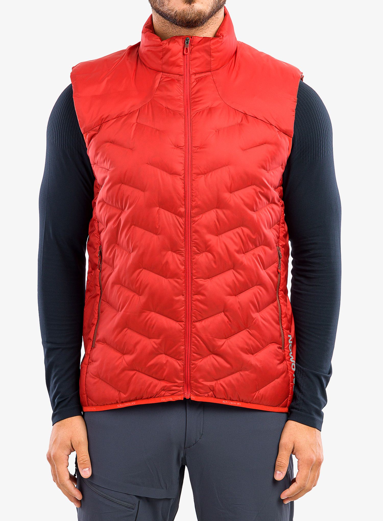 Жилет пуховий Salomon Outline Down Vest - samba/madder brown