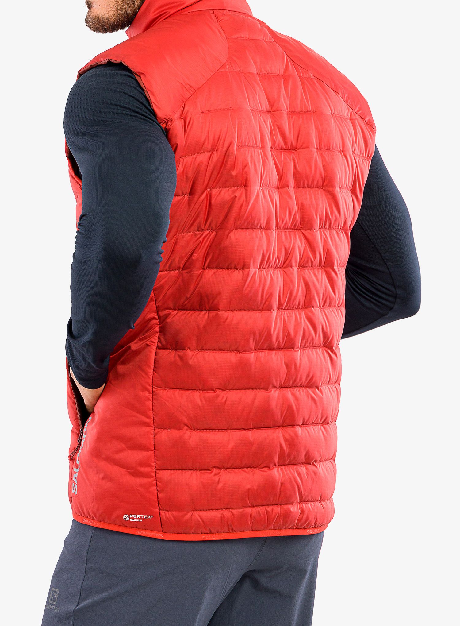 Жилет пуховий Salomon Outline Down Vest - samba/madder brown