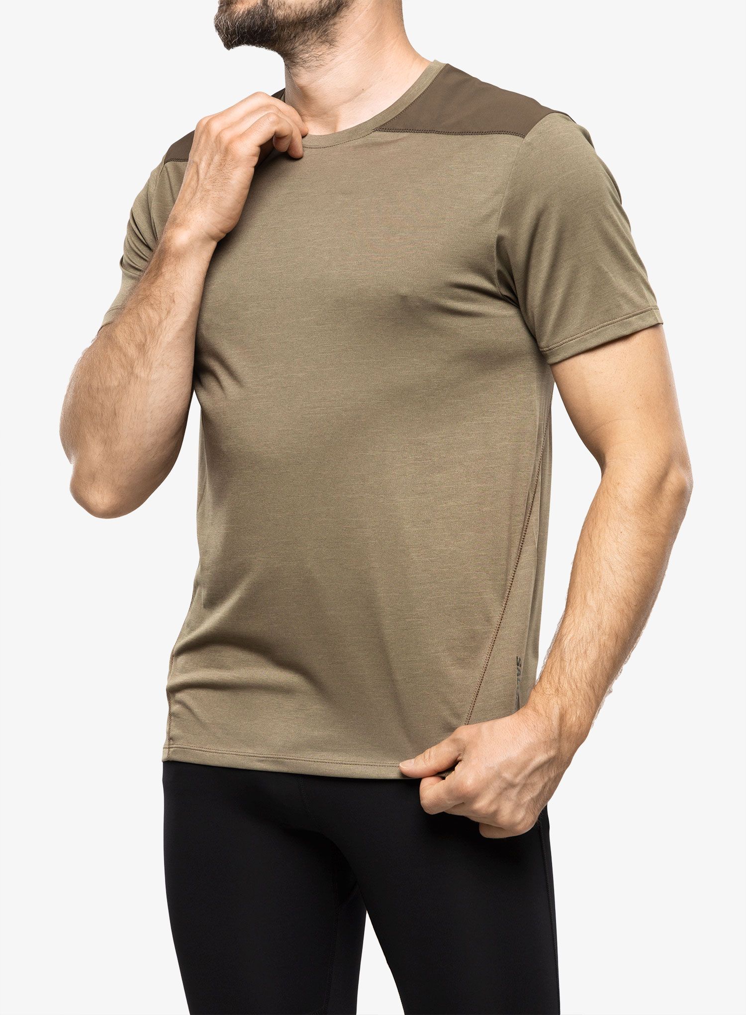 Швидковисихаюча футболка Salomon Outline SS Tee - dusky green/grape leaf