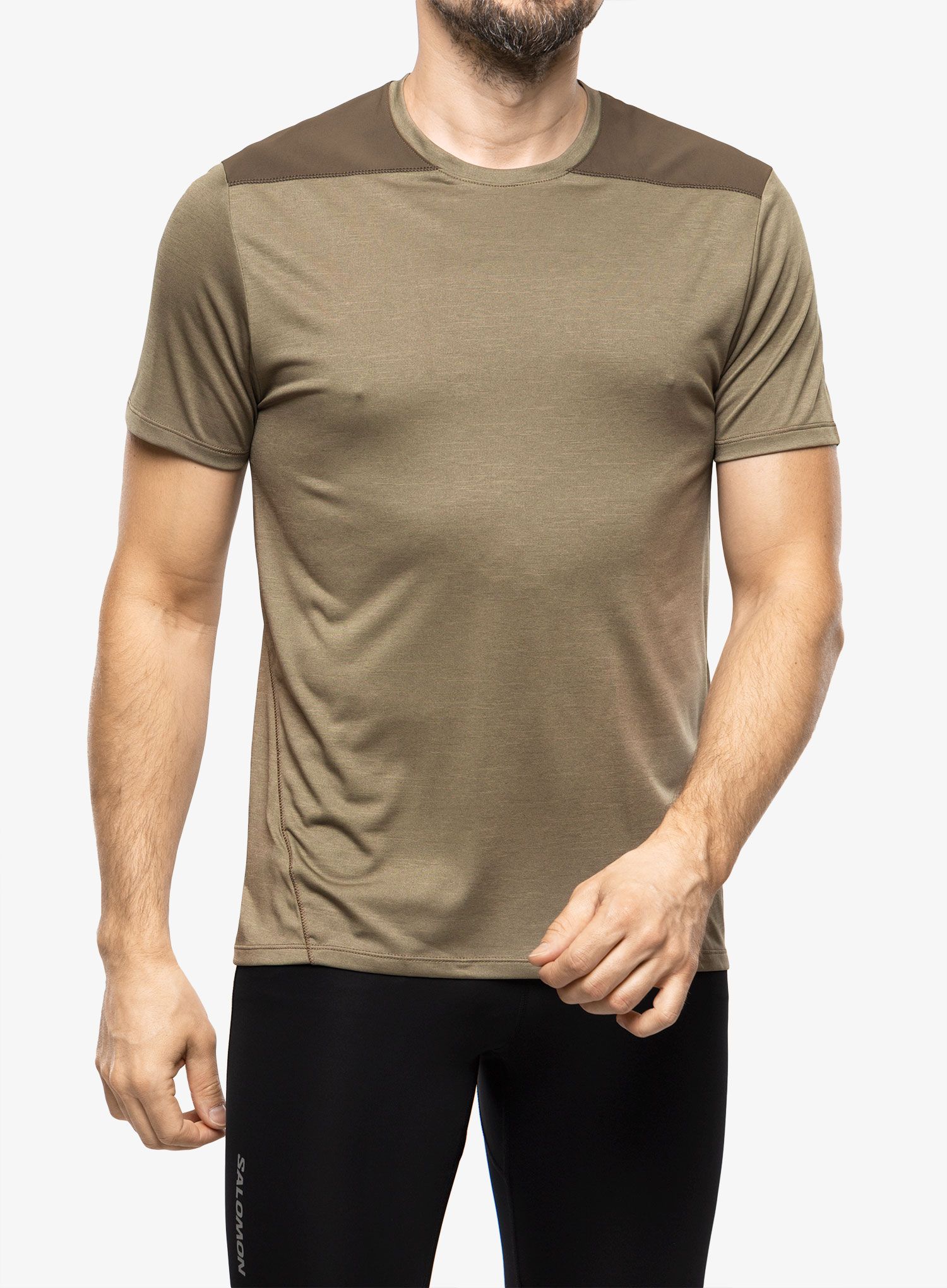 Швидковисихаюча футболка Salomon Outline SS Tee - dusky green/grape leaf