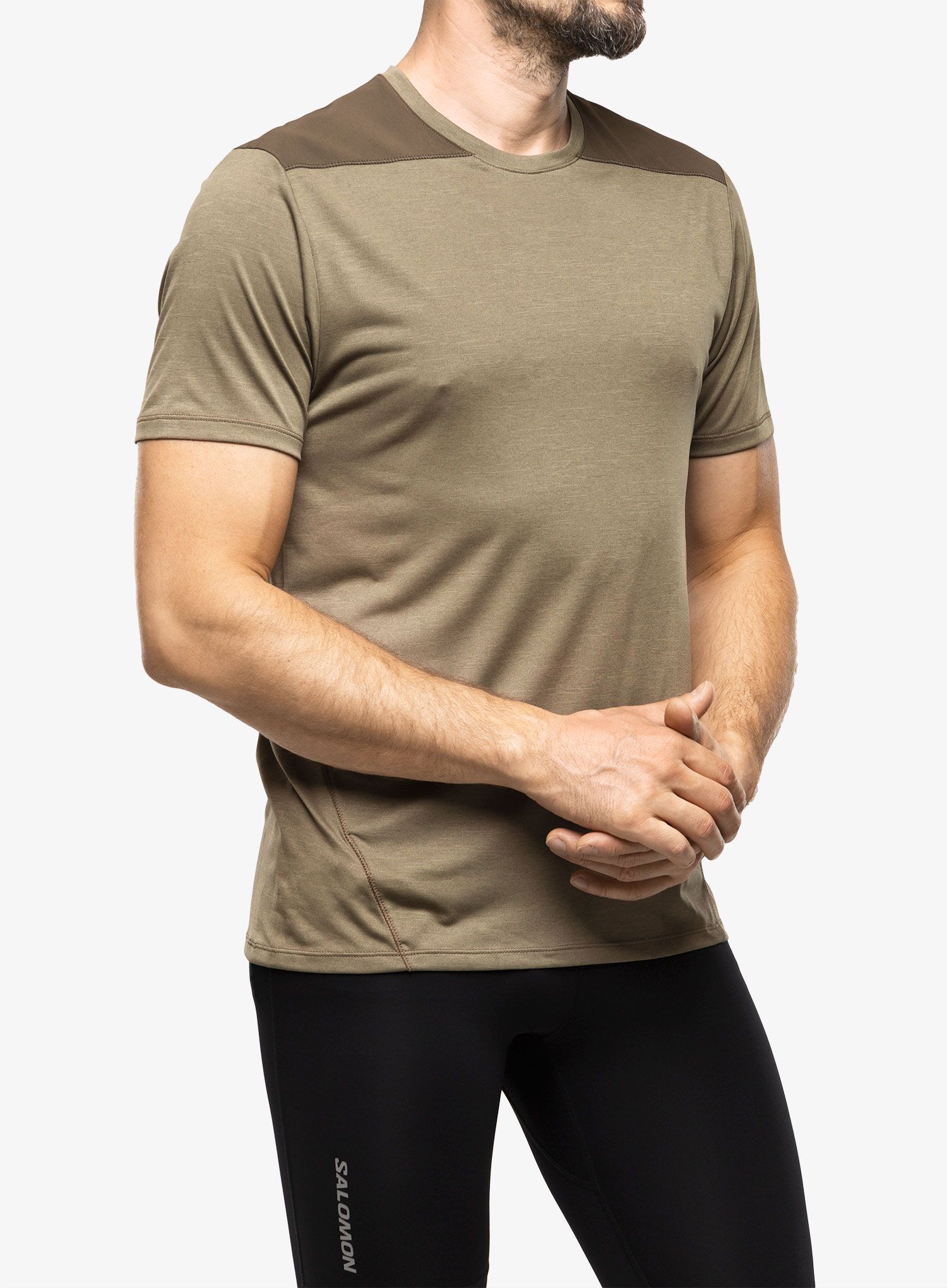 Швидковисихаюча футболка Salomon Outline SS Tee - dusky green/grape leaf