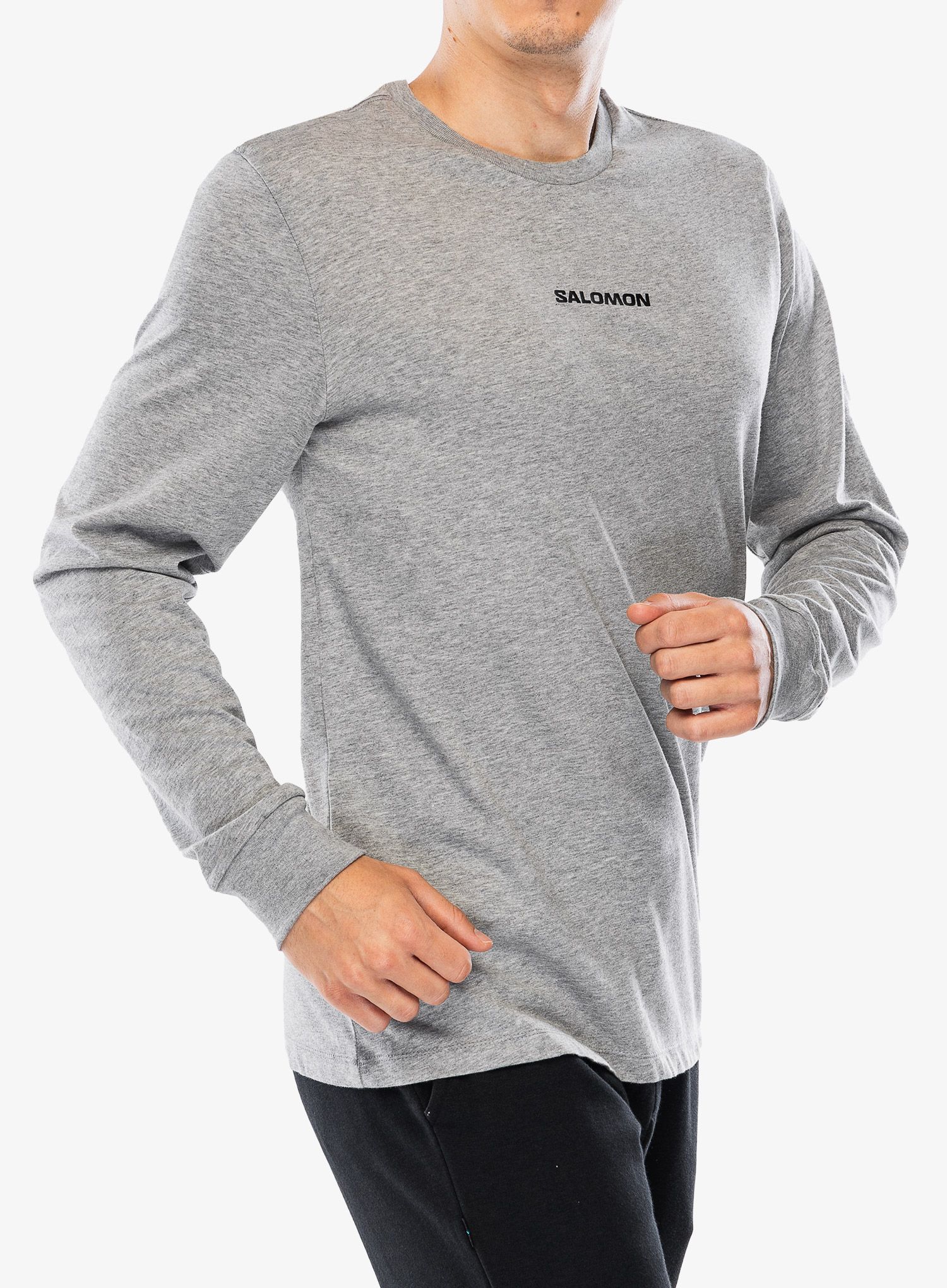 Кофта без каптура Salomon Logo Perf L/S Tee - heather