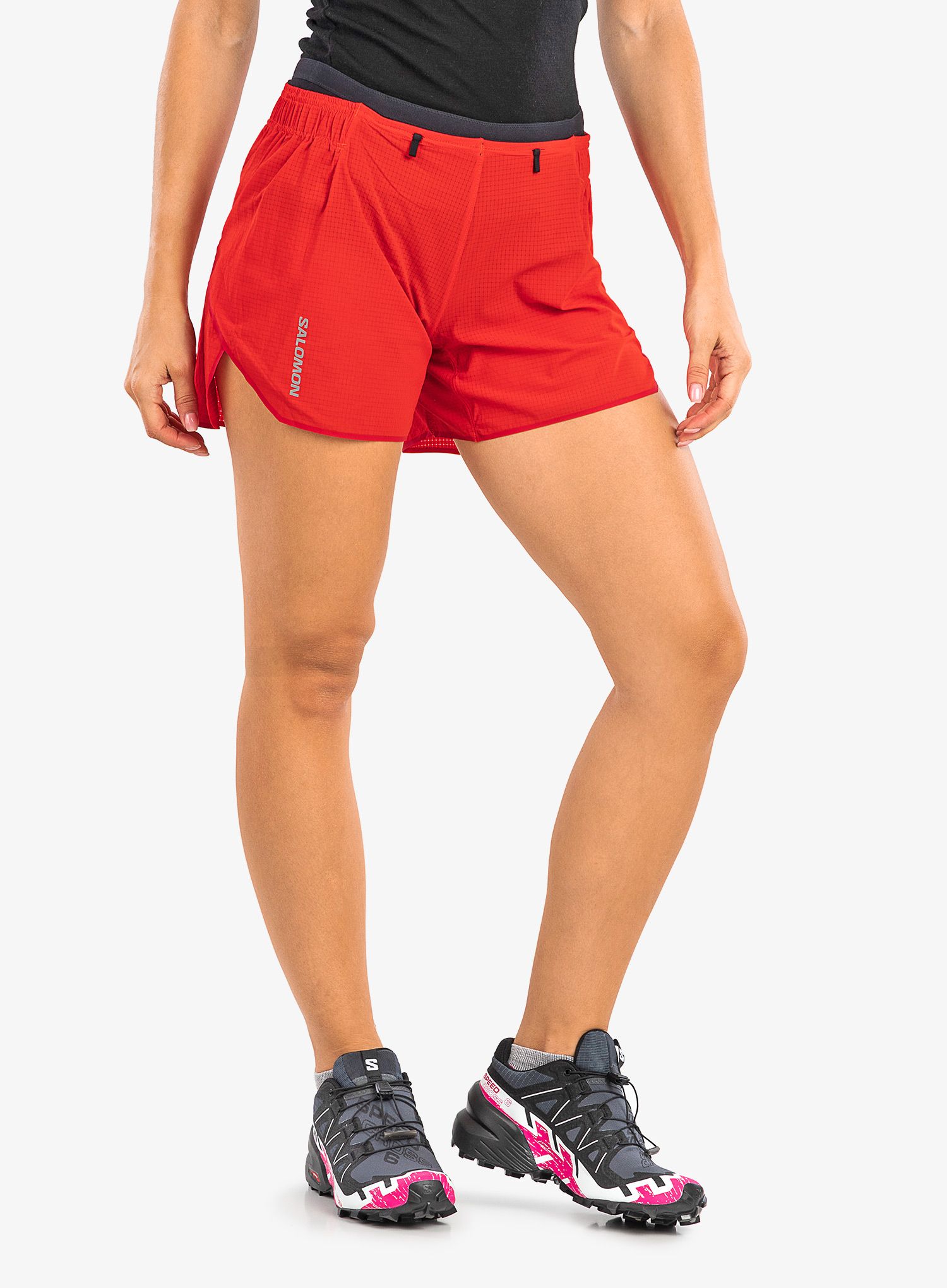 Шорти для бігу жіночі Salomon Sense Aero 5'' Short - fiery red