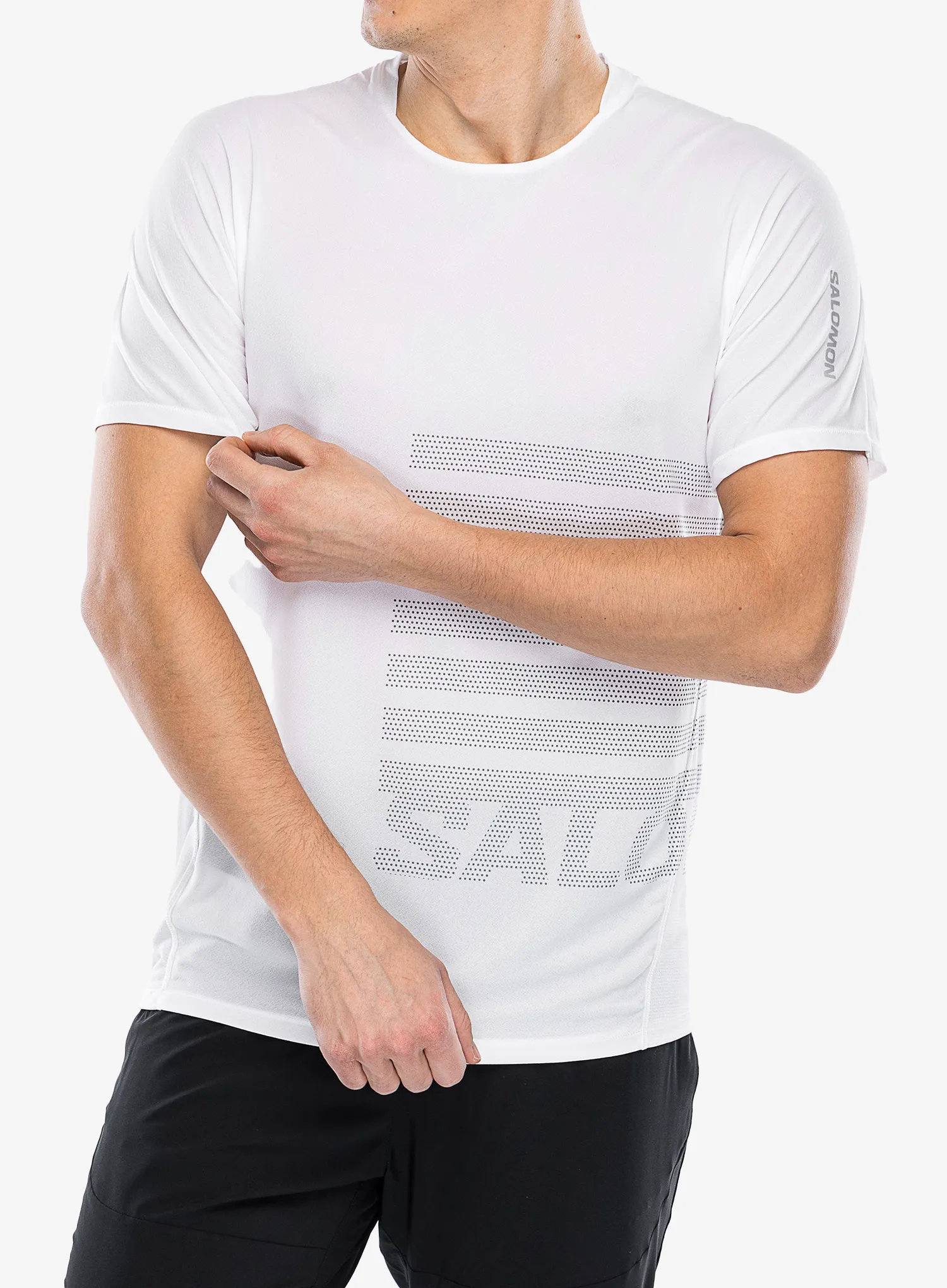 Футболка для бігу Salomon Sense Aero S/S GFX - white