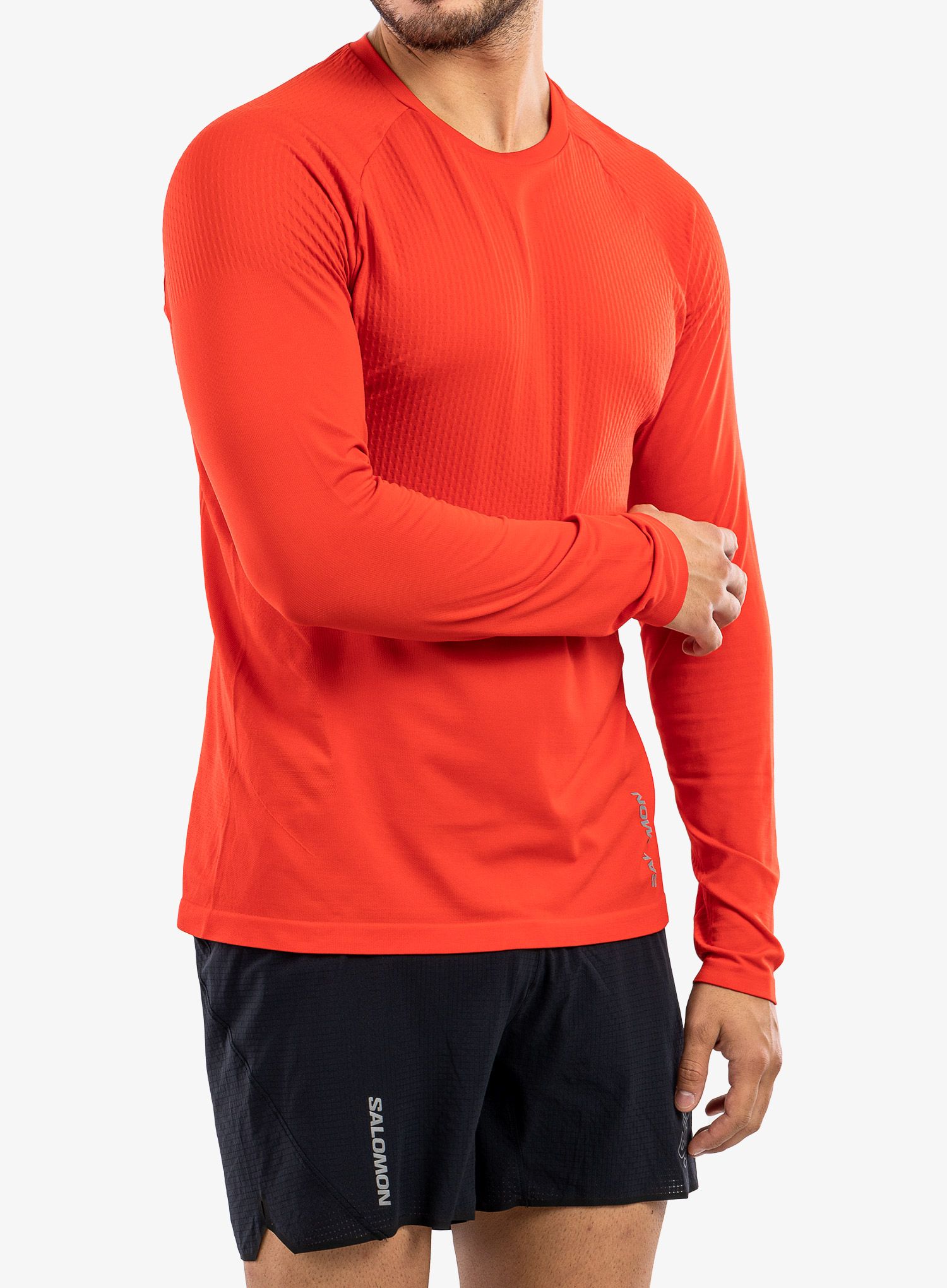 Кофта Salomon Sense Ls Tee - fiery red