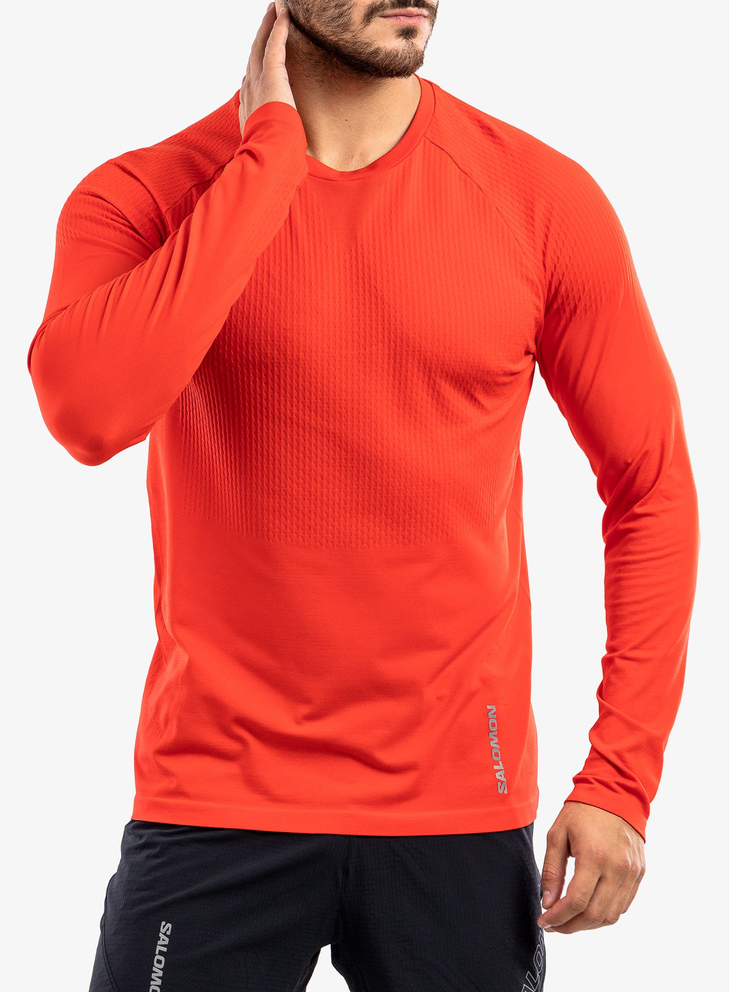 Кофта Salomon Sense Ls Tee - fiery red