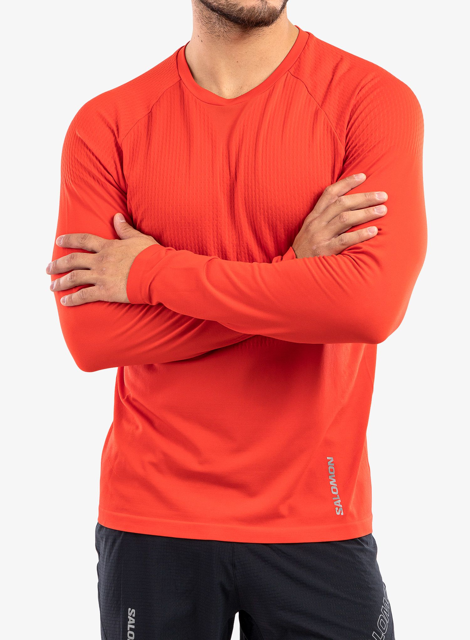 Кофта Salomon Sense Ls Tee - fiery red