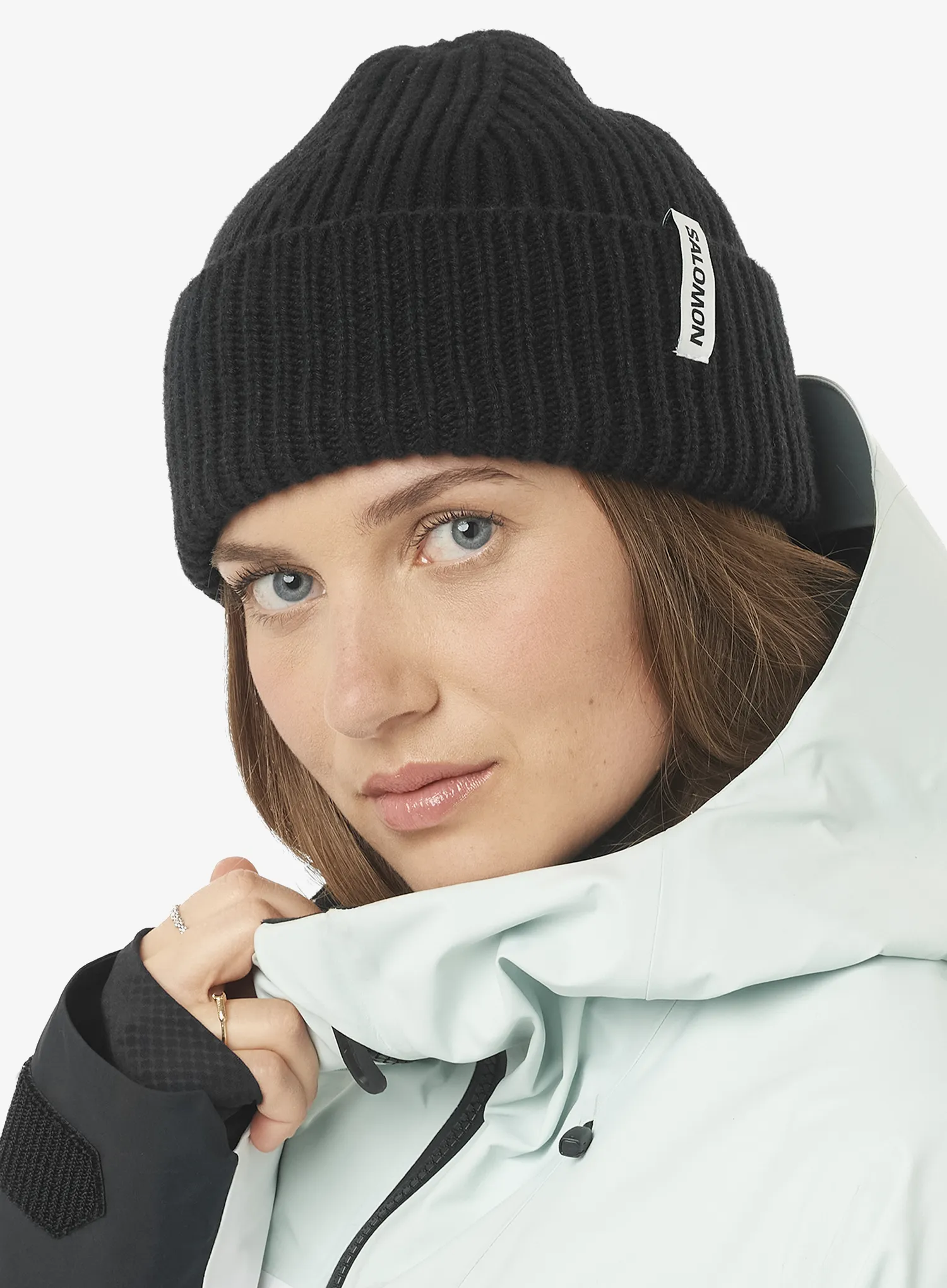Шапка зимова Salomon Snowbird Beanie U - deep black