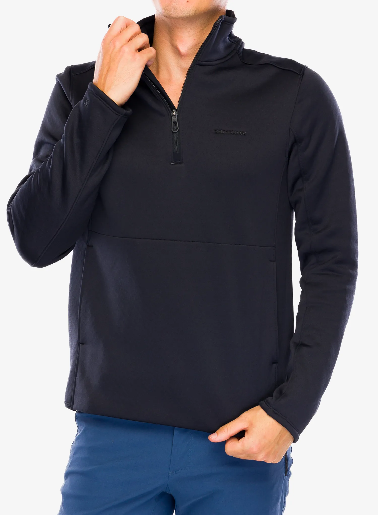 Кофта без каптура Salomon Essential Warm Hz Mid - deep black