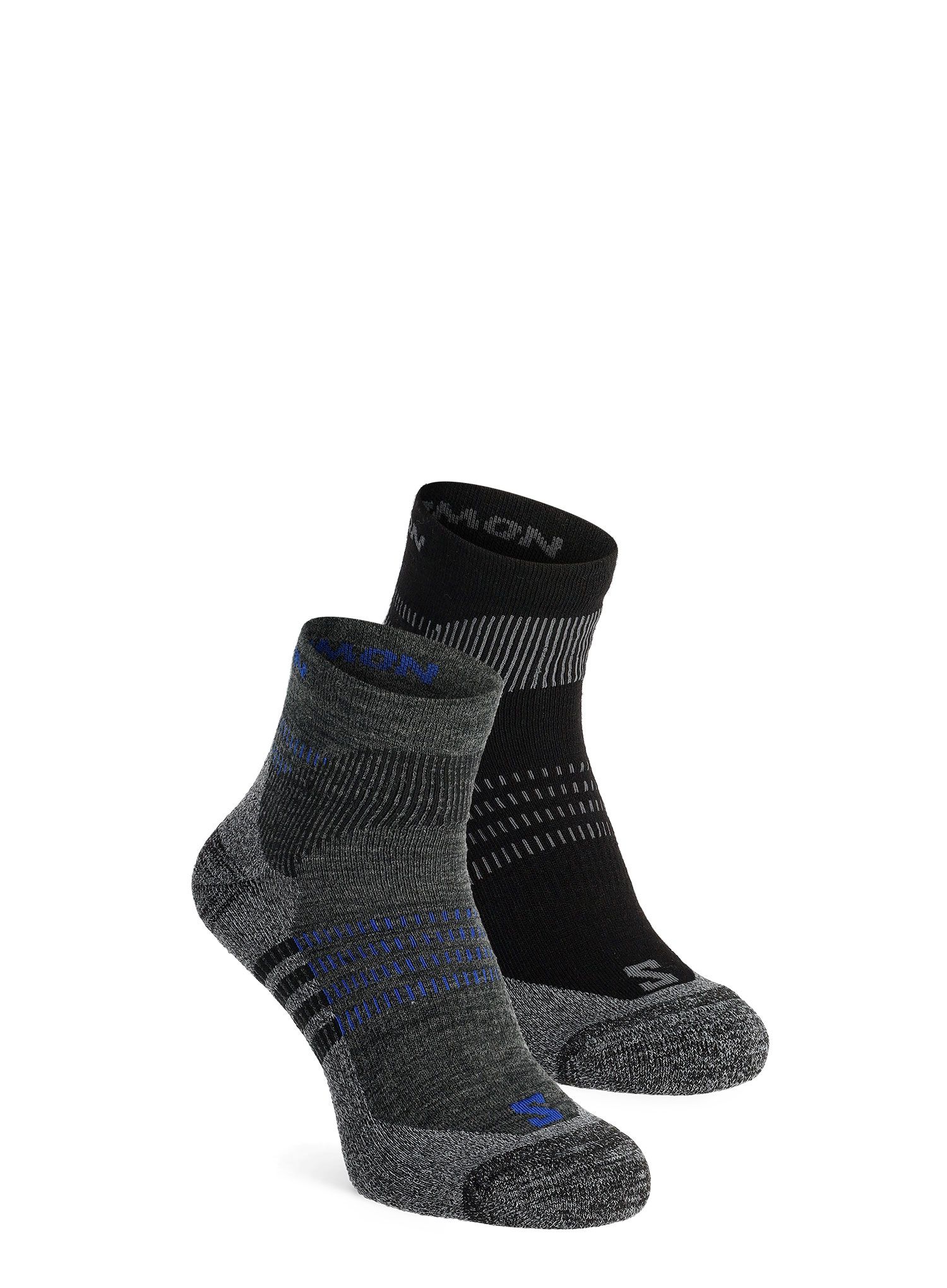 Шкарпетки туристичні Salomon X Ultra Access Quarter 2-Pack - anthracite/black