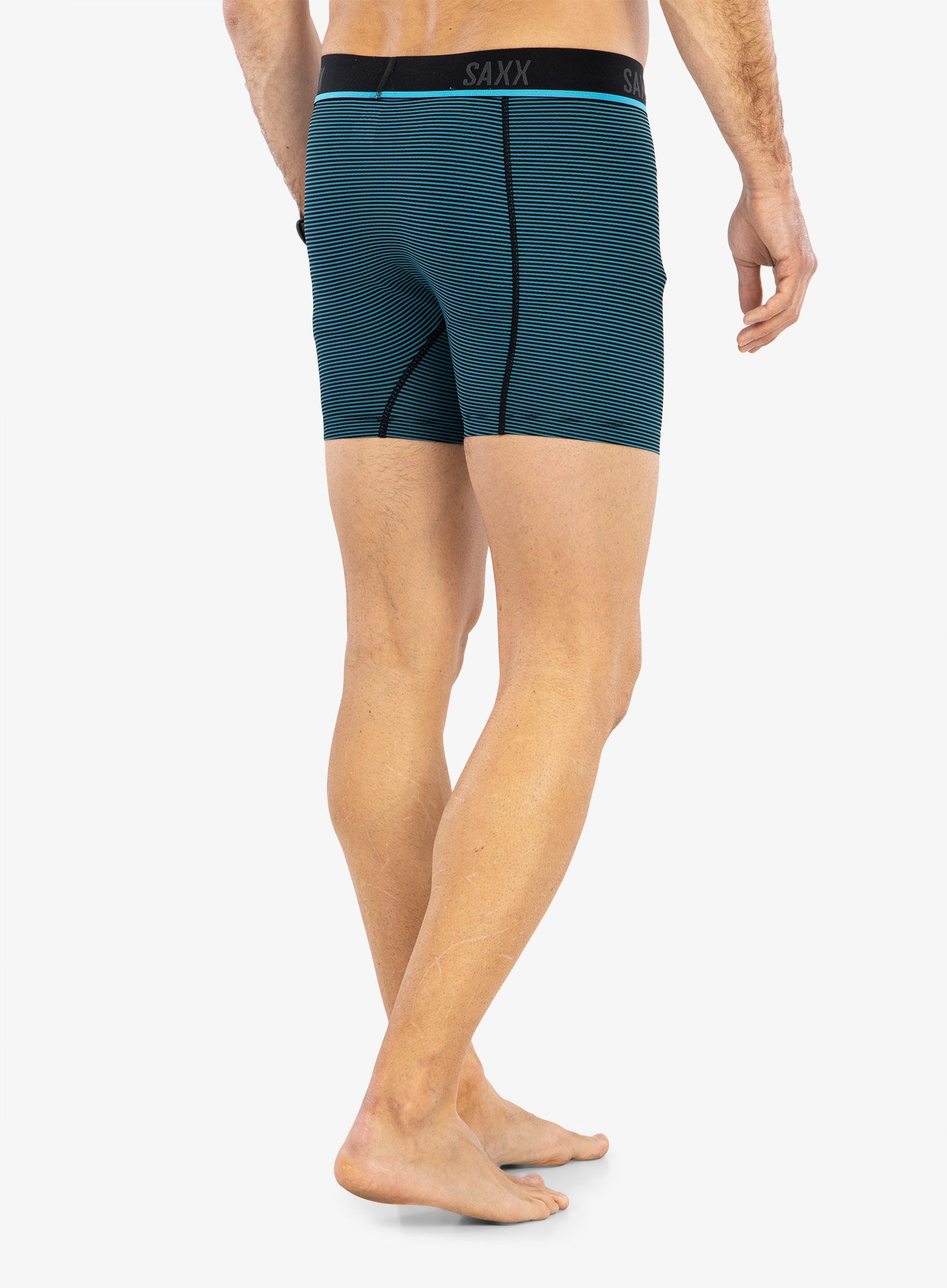 Боксери  Saxx Kinetic HD Boxer Brief - cool blue feed stripe