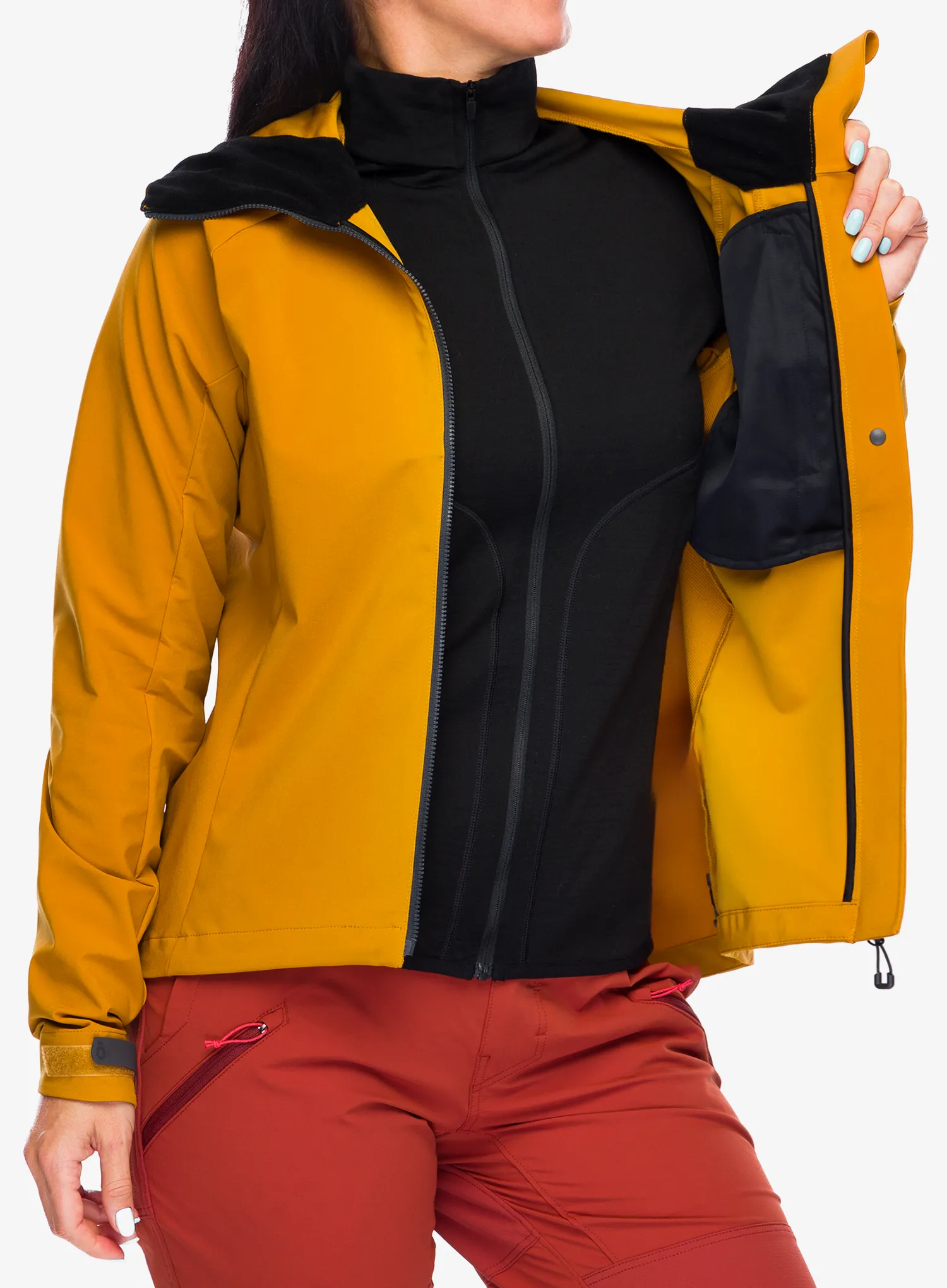 Жіноча велофутболка Schoffel Hybrid Jacket Style Salza - chai
