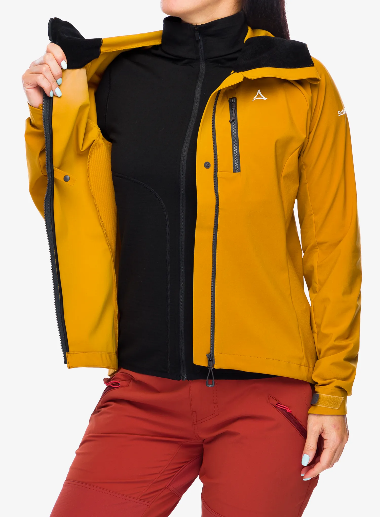 Жіноча велофутболка Schoffel Hybrid Jacket Style Salza - chai