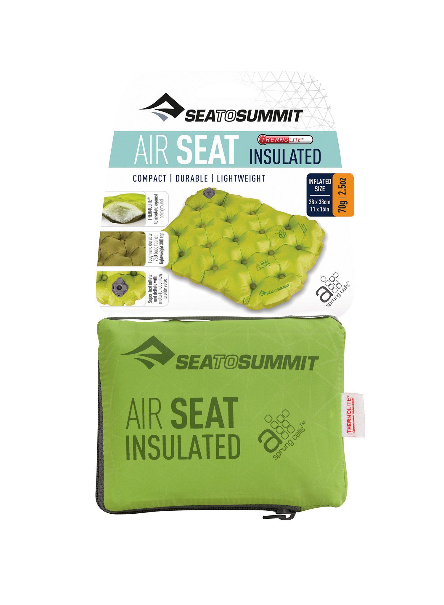Сідачка Sea To Summit Air Seat Insulated - green