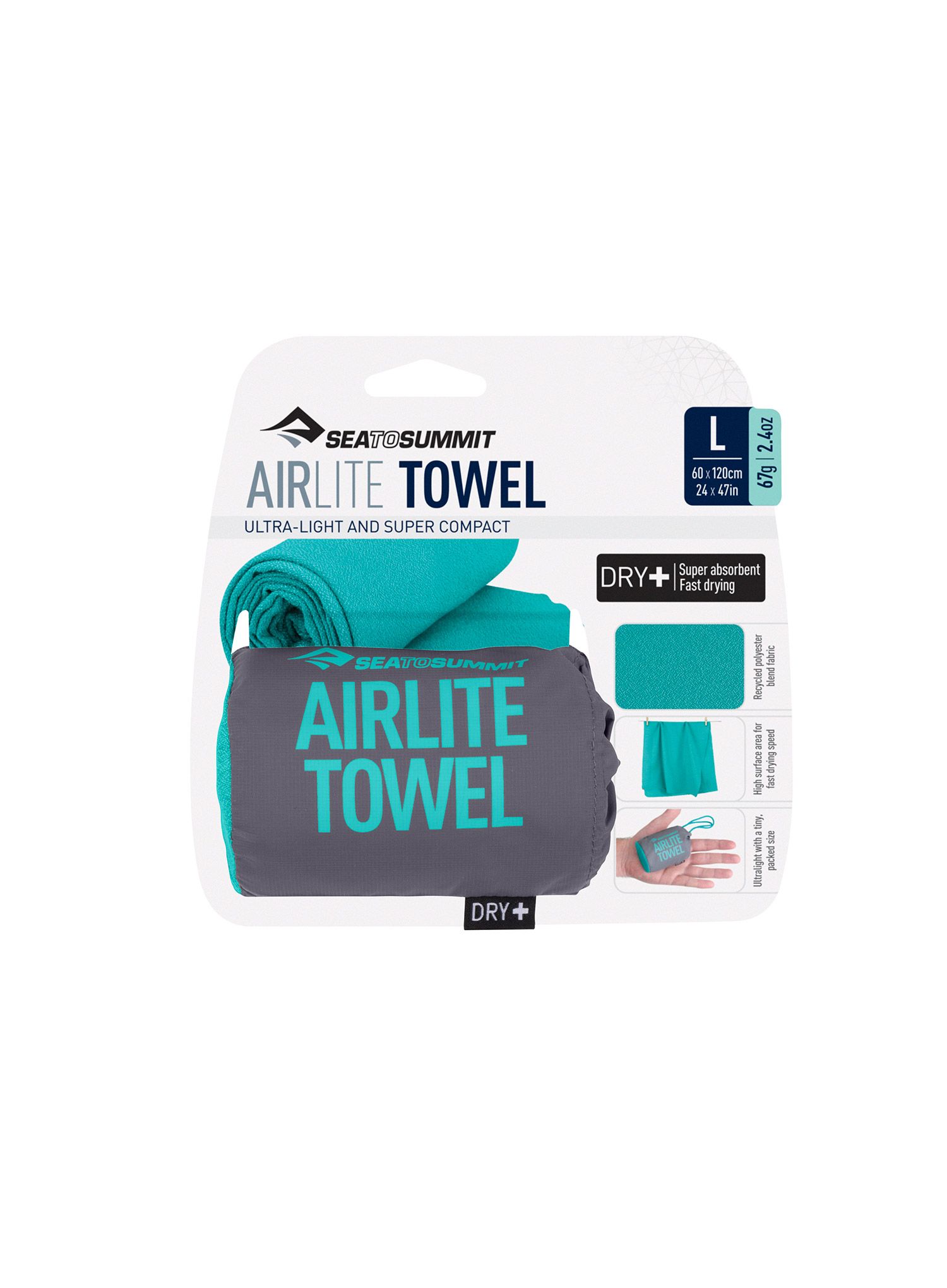 Швидковисихаючий рушник Sea To Summit Airlite Towel Large - baltic