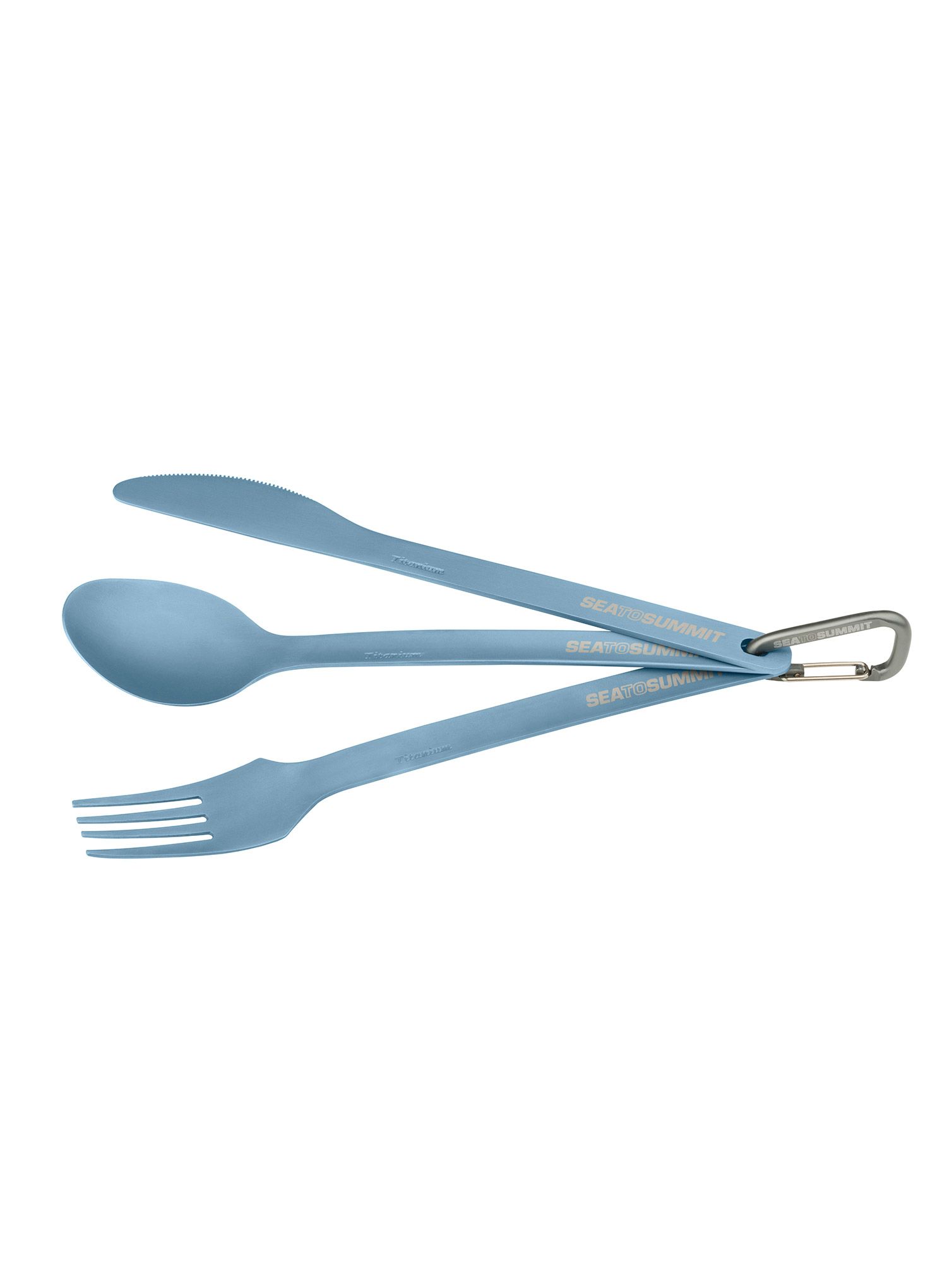 Столові прибори туристичні Sea To Summit Titanium Cutlery Set 3pc (Knife, Fork and Spoon) - silver