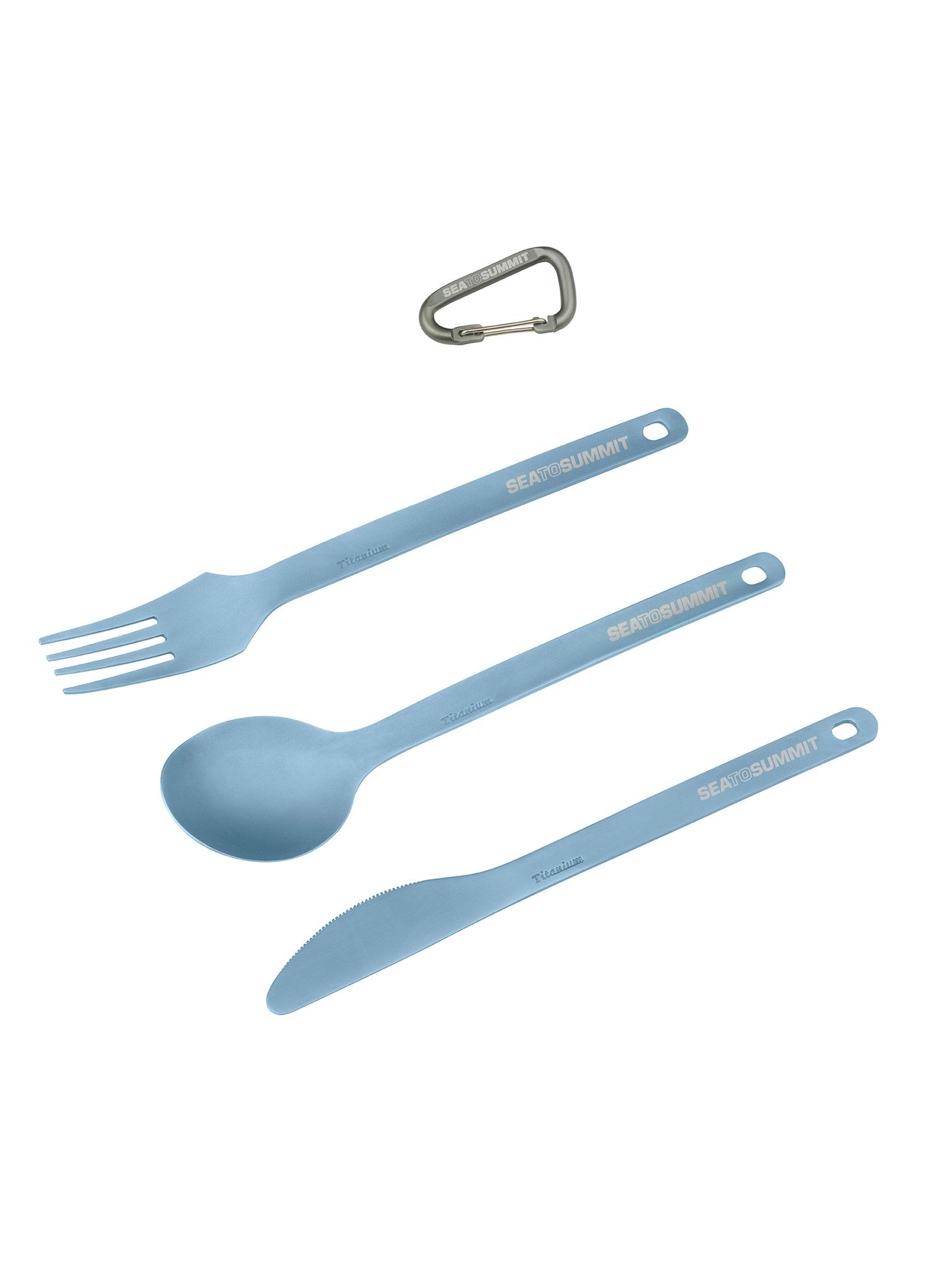 Столові прибори туристичні Sea To Summit Titanium Cutlery Set 3pc (Knife, Fork and Spoon) - silver