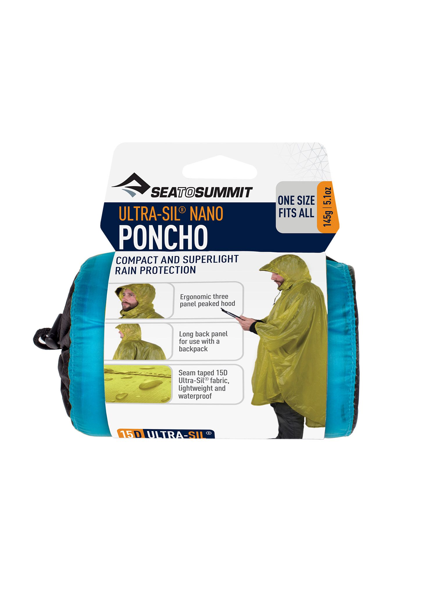 Накидка туристична Sea To Summit Ultra-Sil Nano Poncho - blue