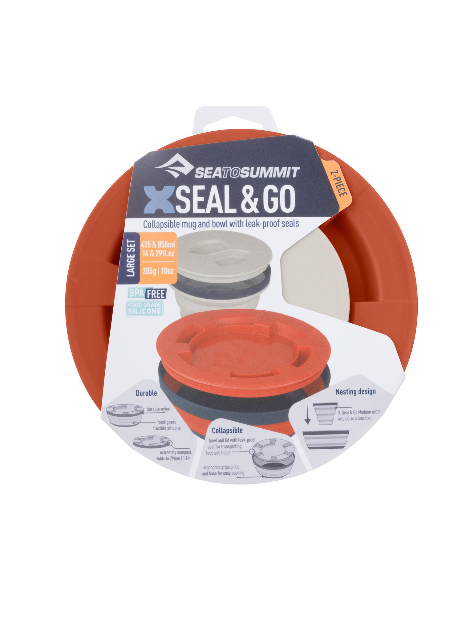 Миски туристичні Sea To Summit X-Seal & Go Set Large - rust