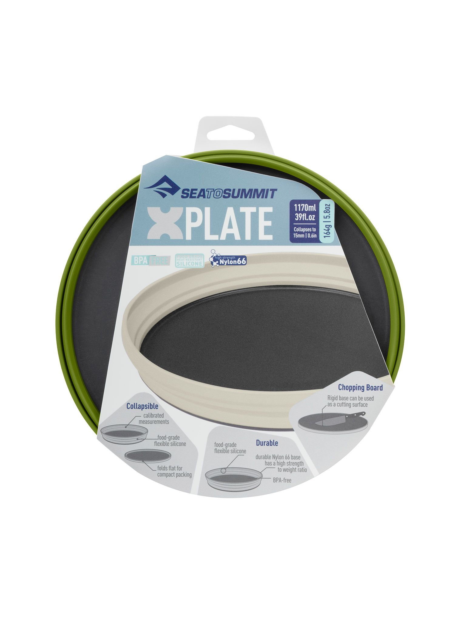 Тарілка туристична Sea To Summit X-Series X-Plate - olive