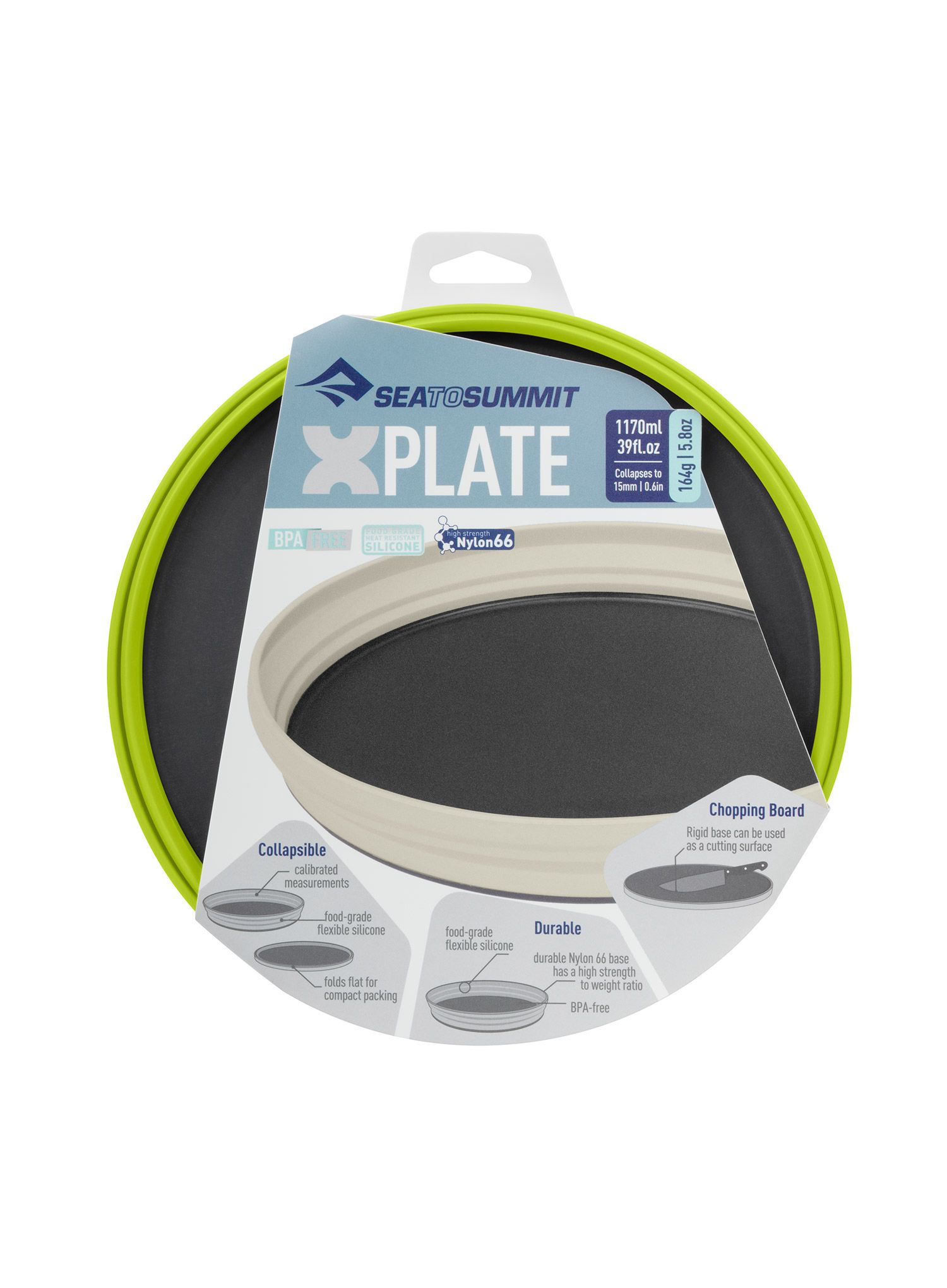 Тарілка туристична Sea To Summit X-Series X-Plate - lime