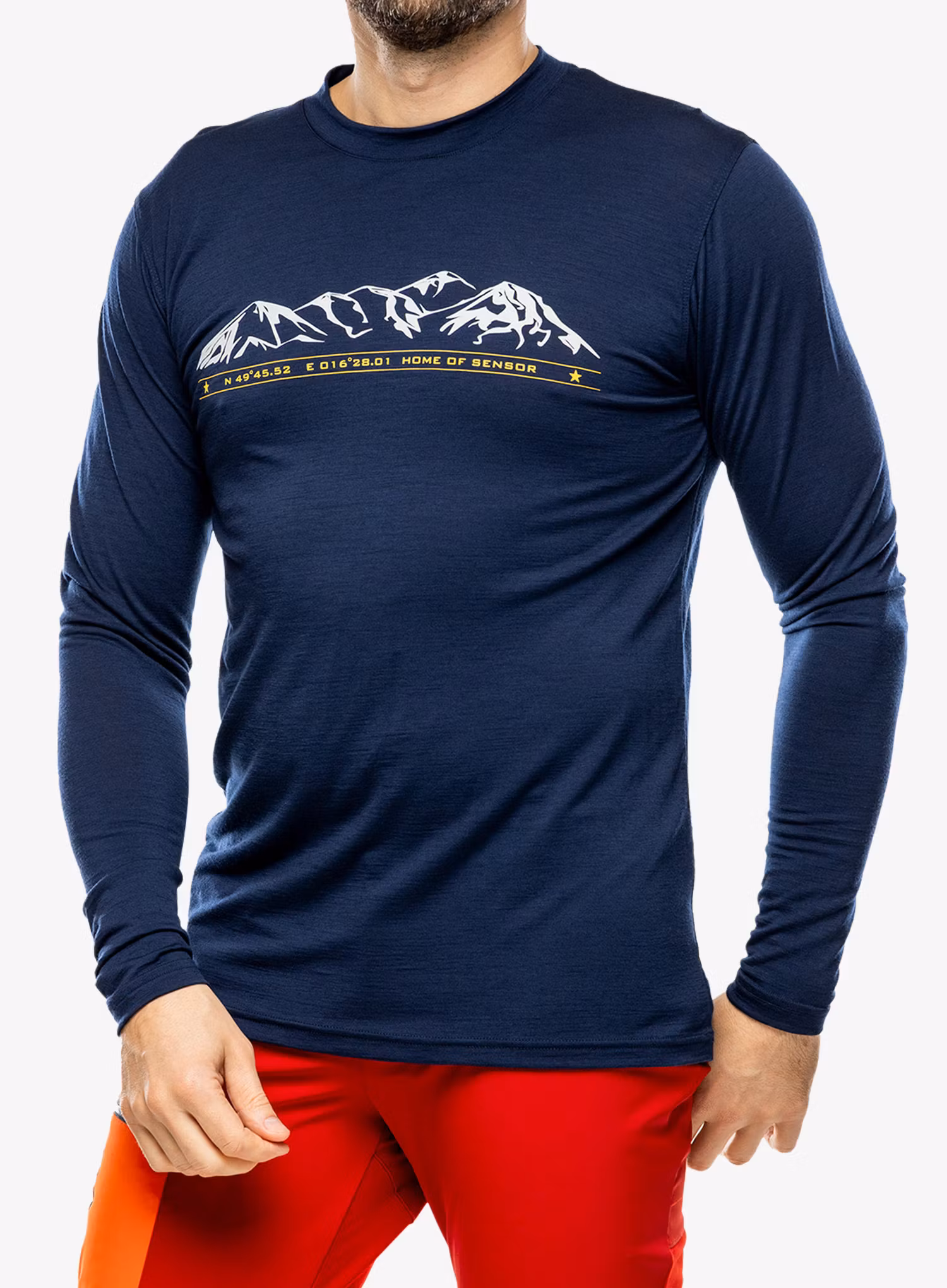 Термокофта Sensor Merino Active PT Tee L/S - deep blue moun
