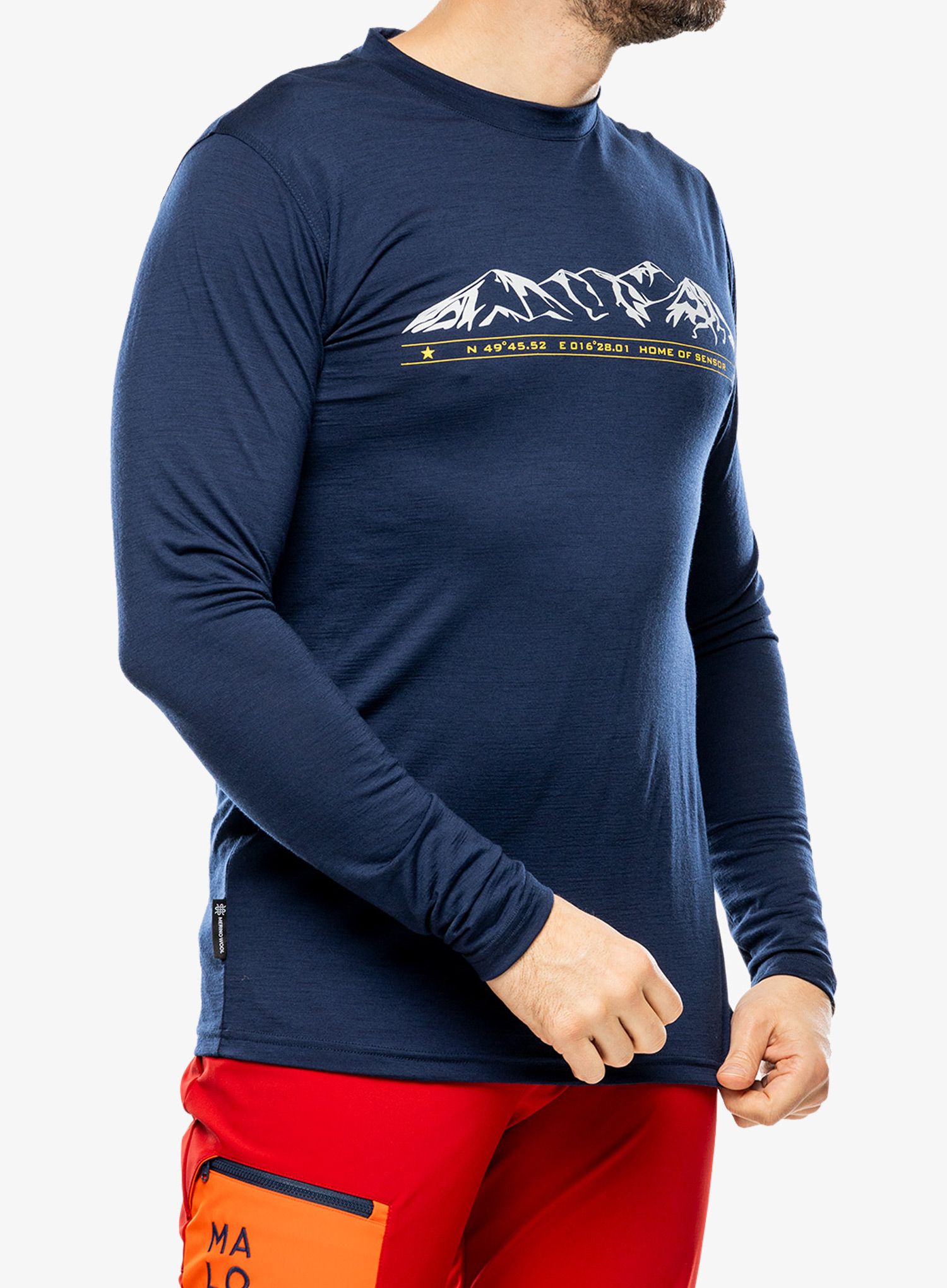 Термокофта Sensor Merino Active PT Tee L/S - deep blue moun