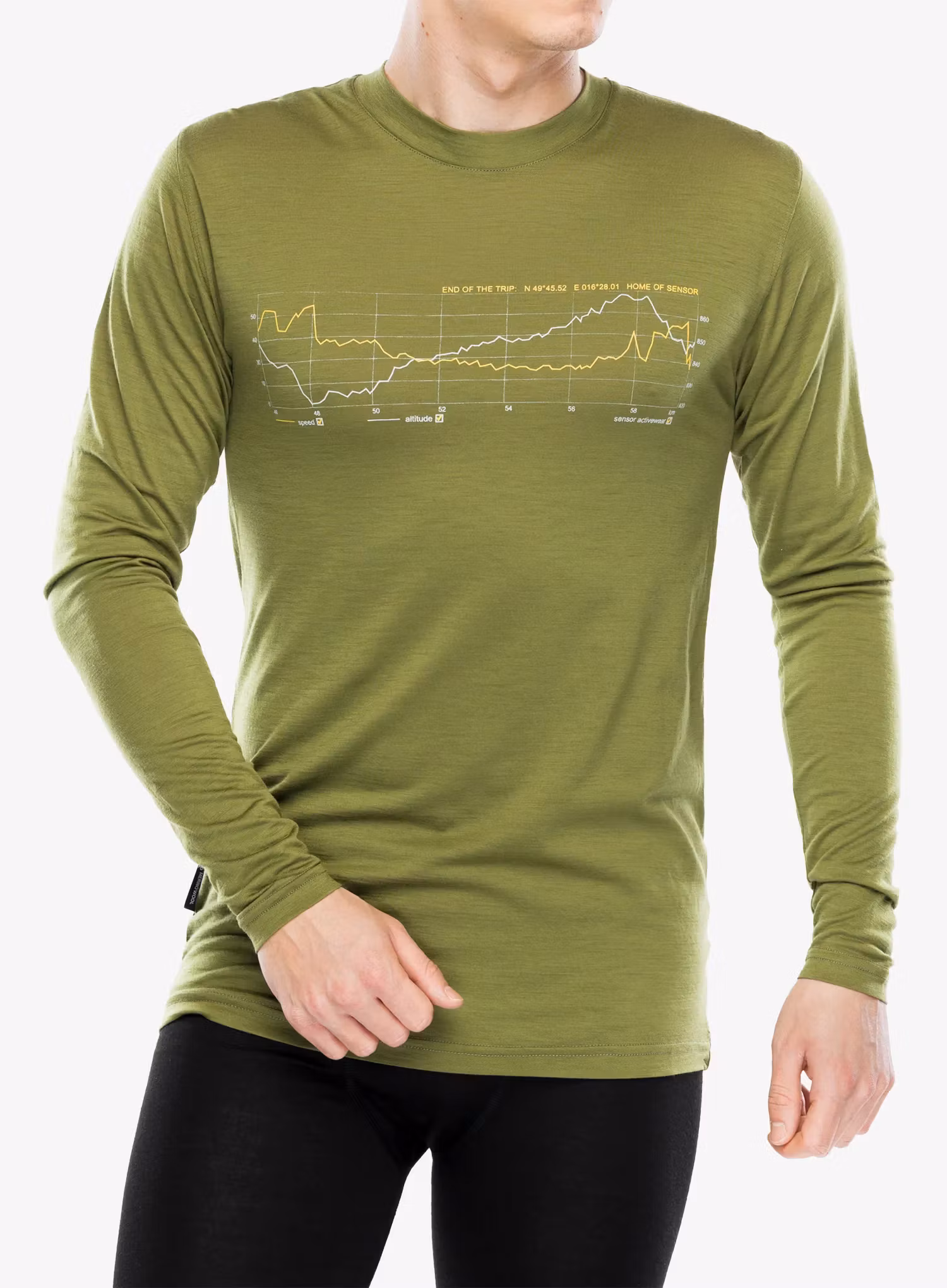 Кофта Sensor Merino Active PT Tee L/S - safari track