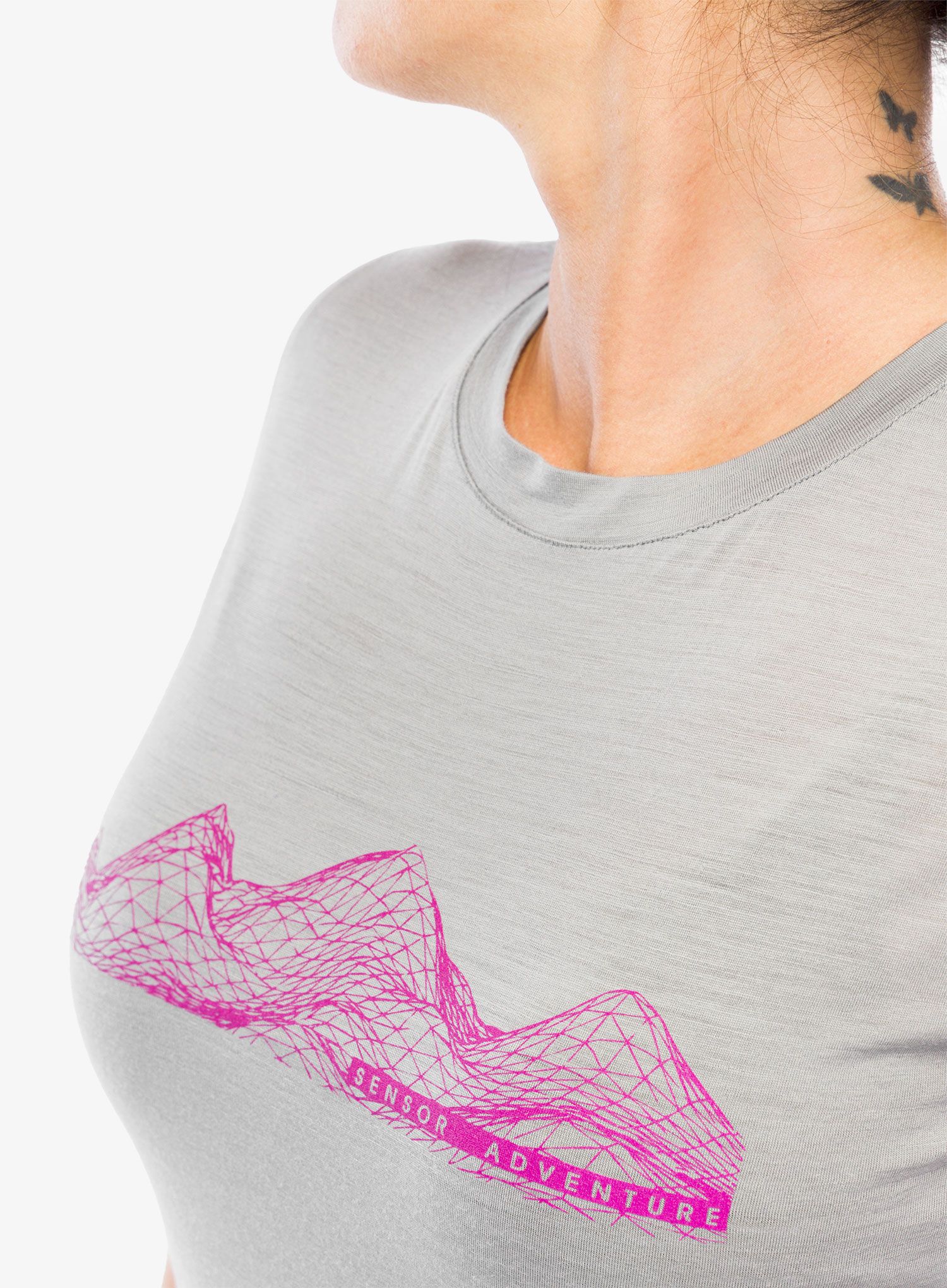 Футболка жіноча Sensor Merino Active PT Tee S/S - grey mountains