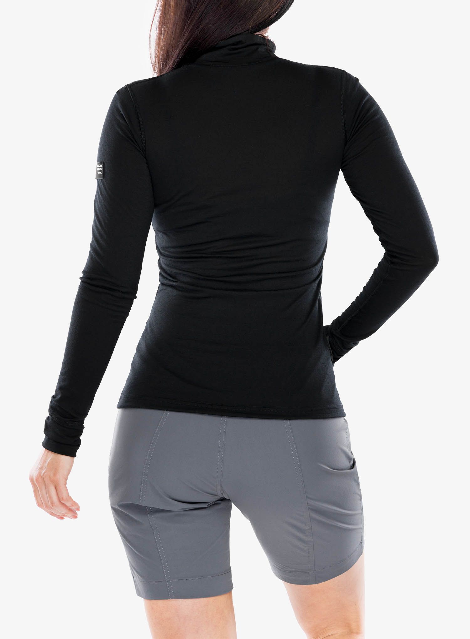 Термокофта жіноча Sensor Merino Active Tee L/S Zip - black