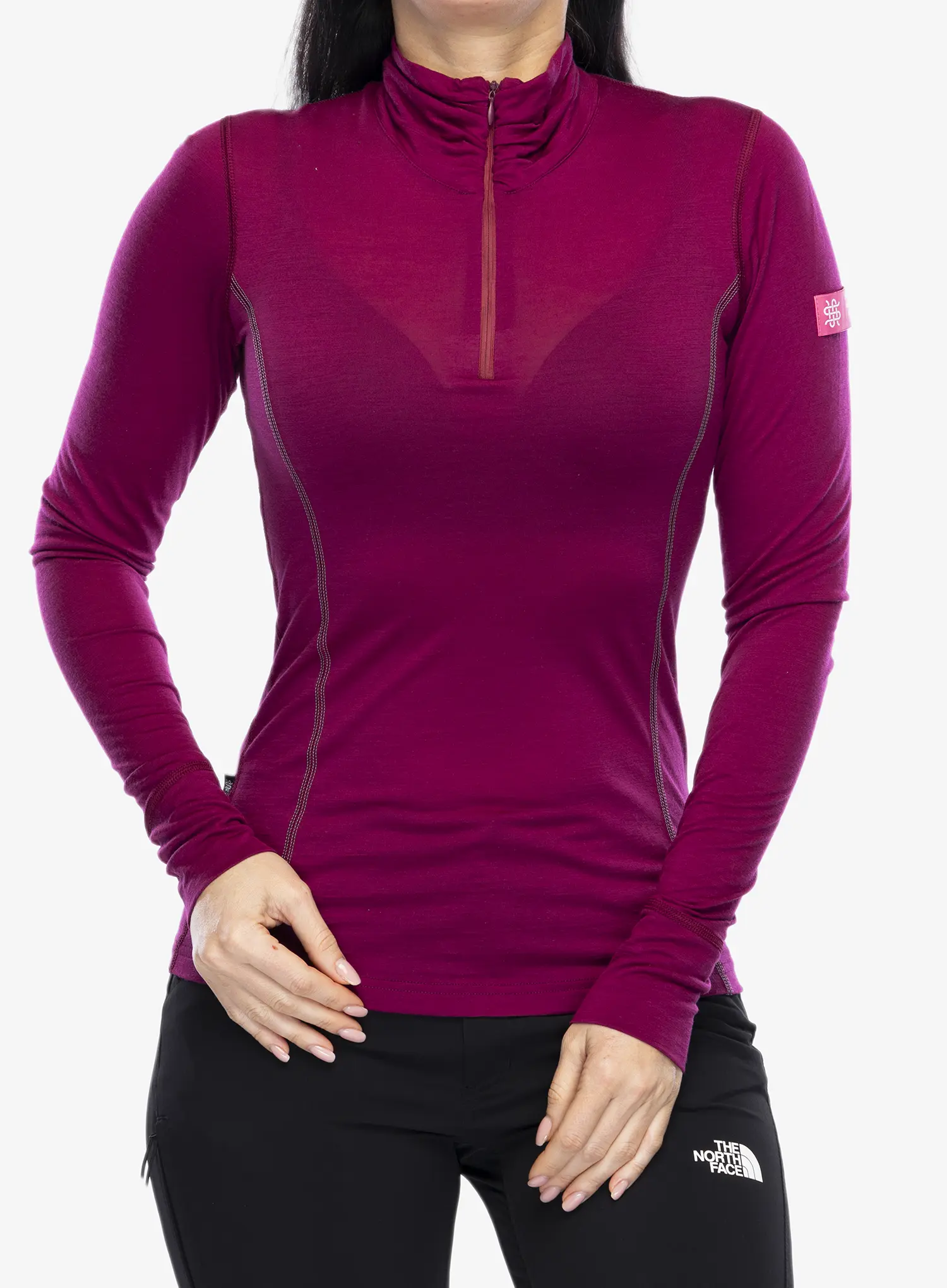 Термокофта жіноча Sensor Merino Active Tee L/S Zip - lilla