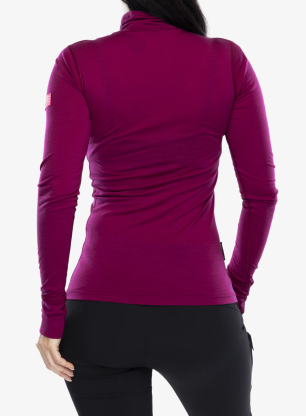 Термокофта жіноча Sensor Merino Active Tee L/S Zip - lilla