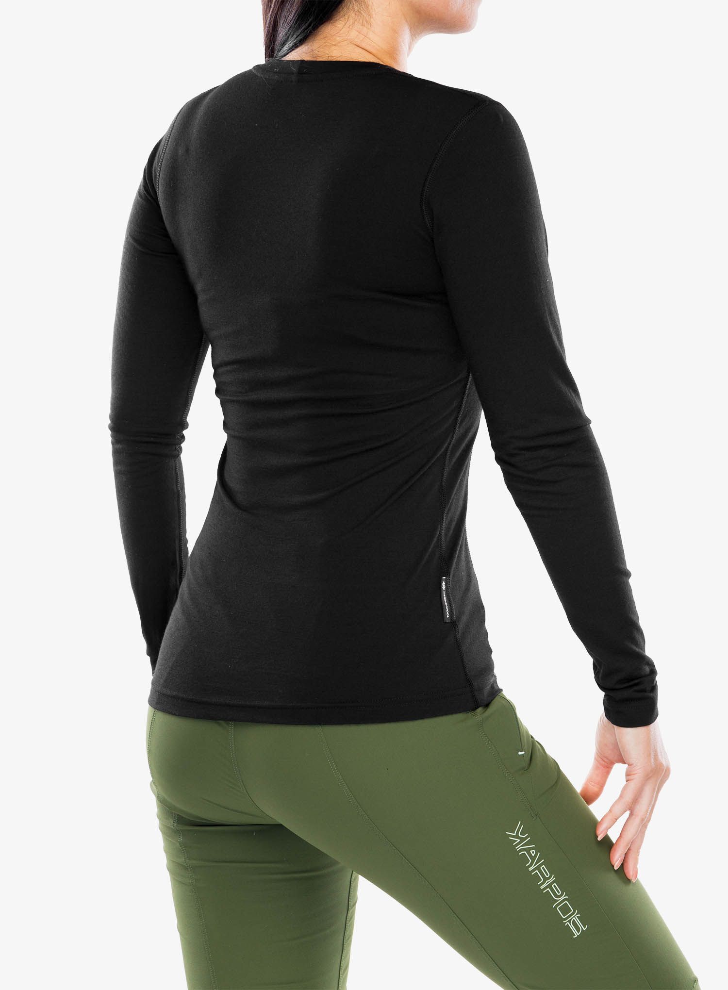 Термокофта жіноча Sensor Merino Active Tee L/S - black