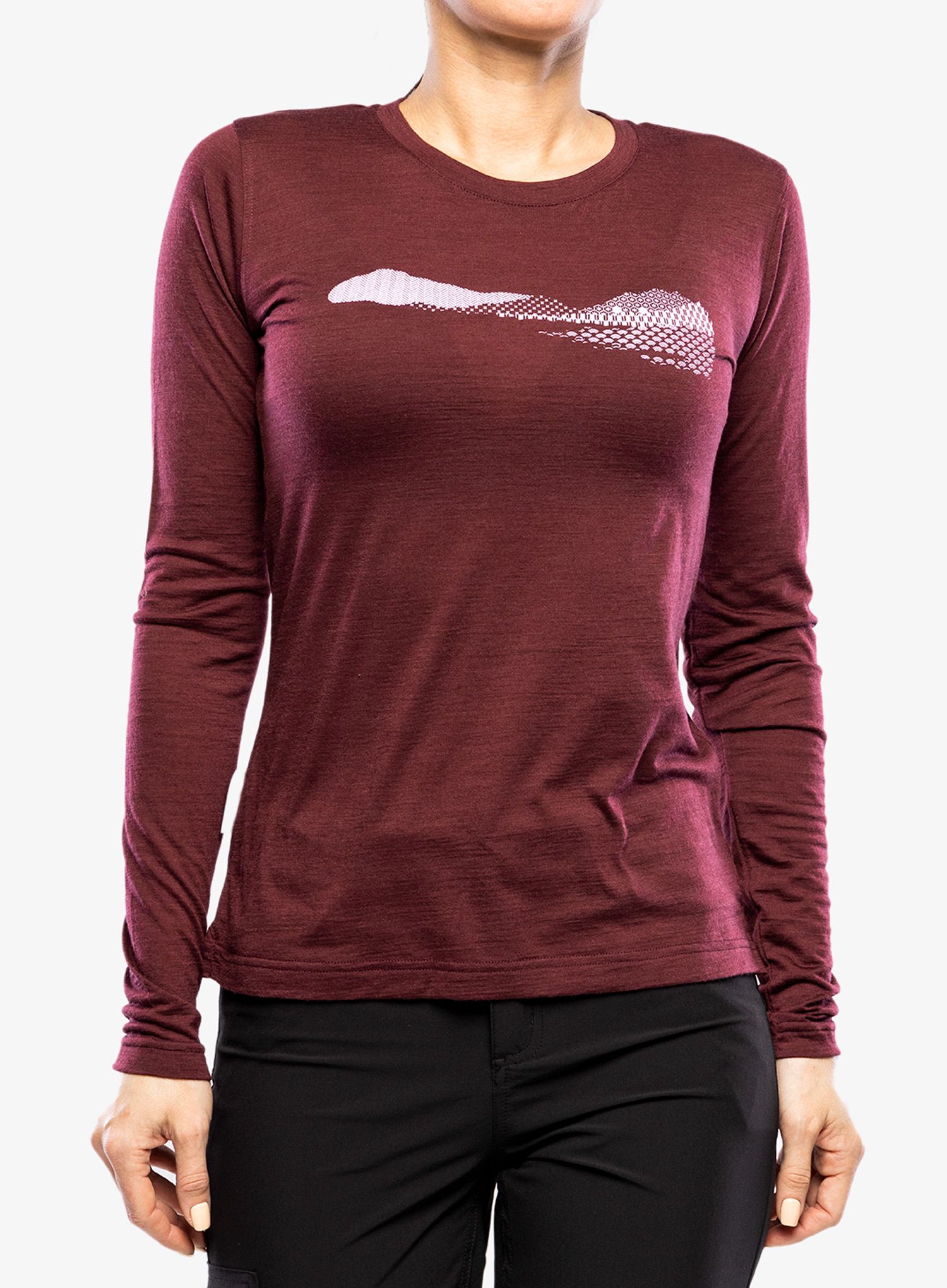Кофта жіноча Sensor Merino Air PT Tee LS Hills - port red
