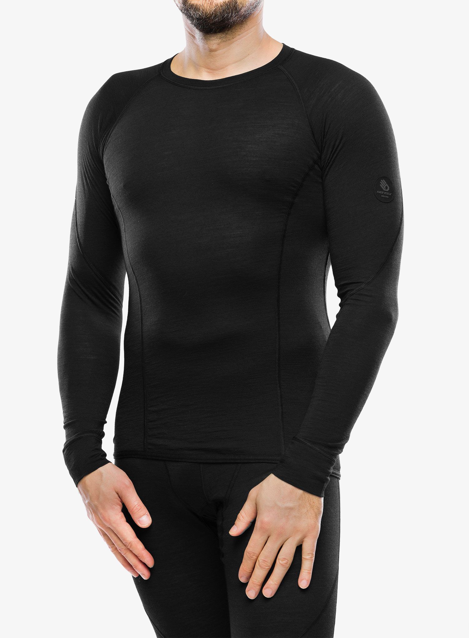 Термокофта Sensor Merino Air Tee LS - black