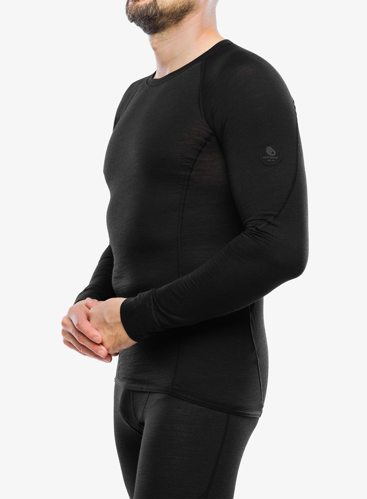 Термокофта Sensor Merino Air Tee LS - black