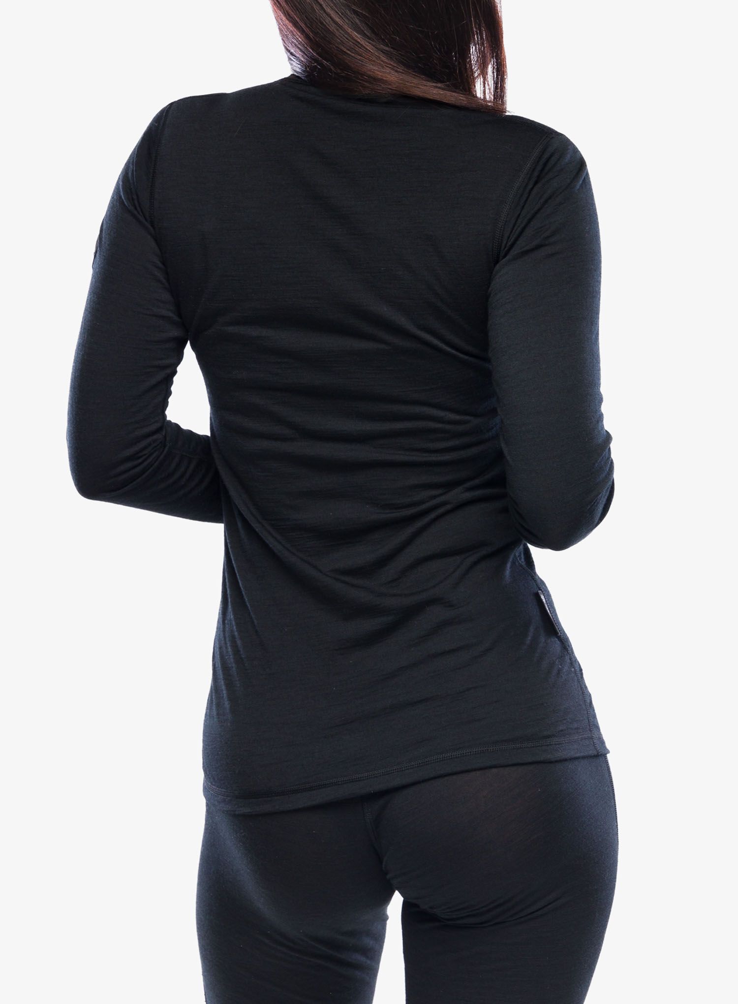 Термокофта жіноча Sensor Merino Air Tee LS - black/black