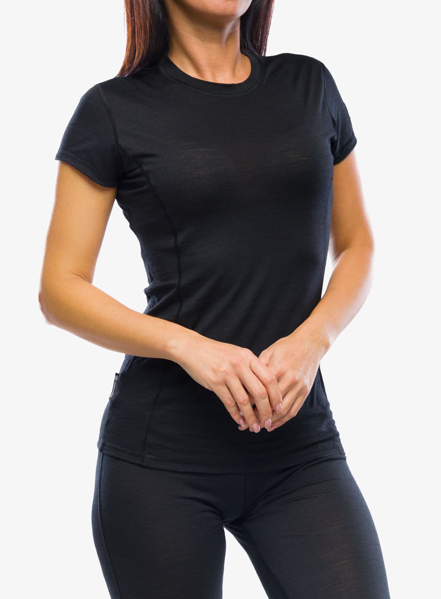 Футболка з мериноса жіноча Sensor Merino Air Tee SS - black