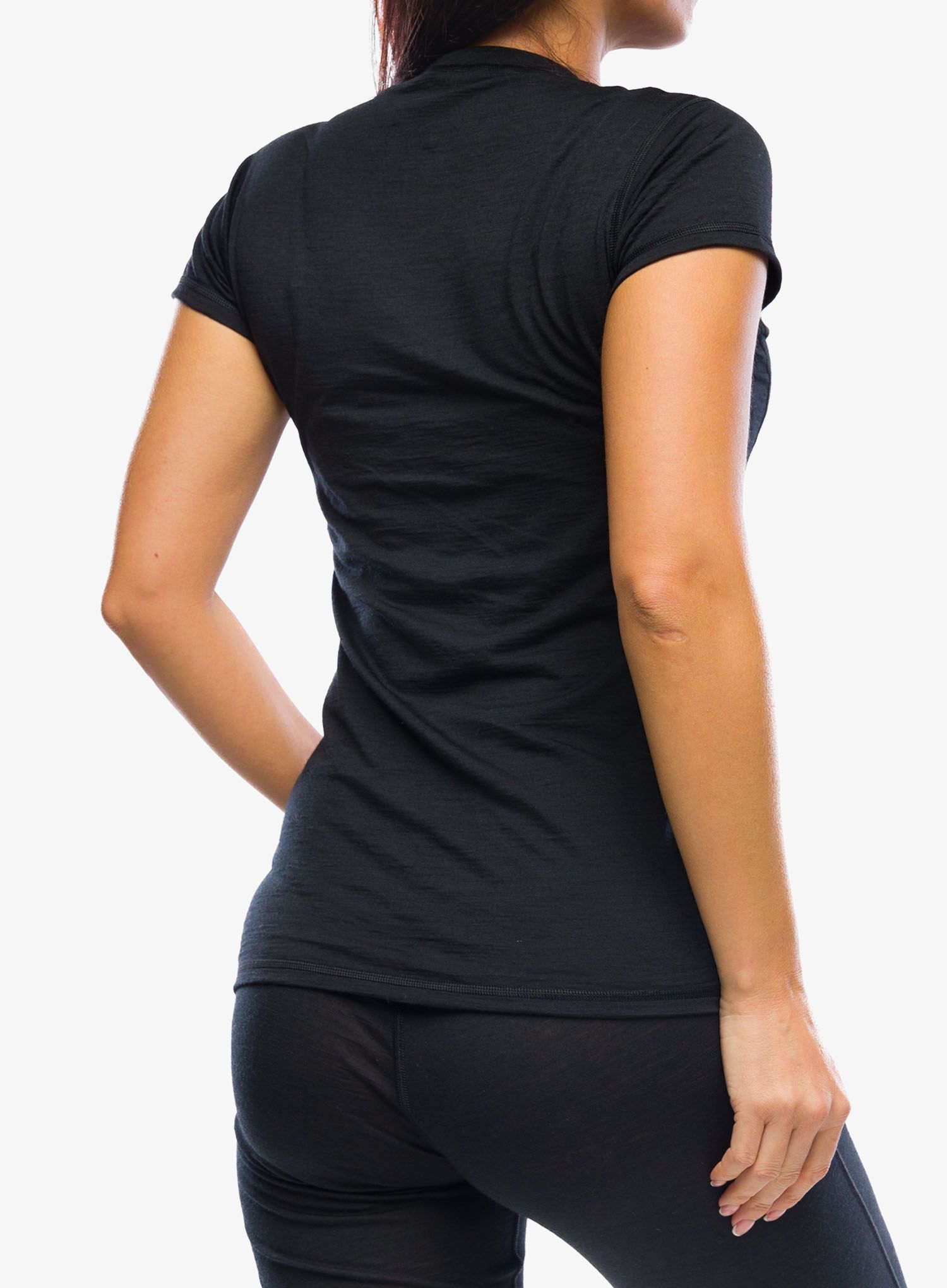 Футболка з мериноса жіноча Sensor Merino Air Tee SS - black