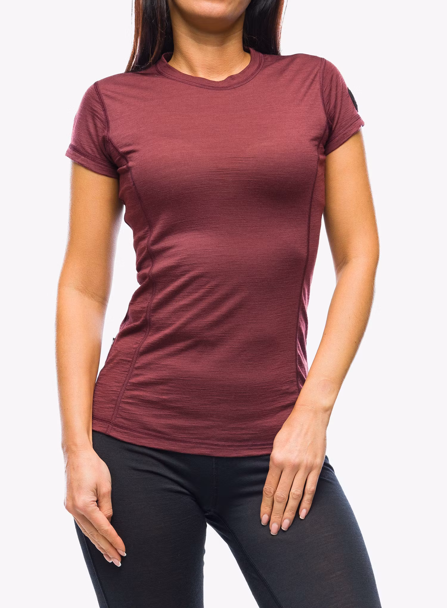 Футболка з мериноса жіноча Sensor Merino Air Tee SS - port red