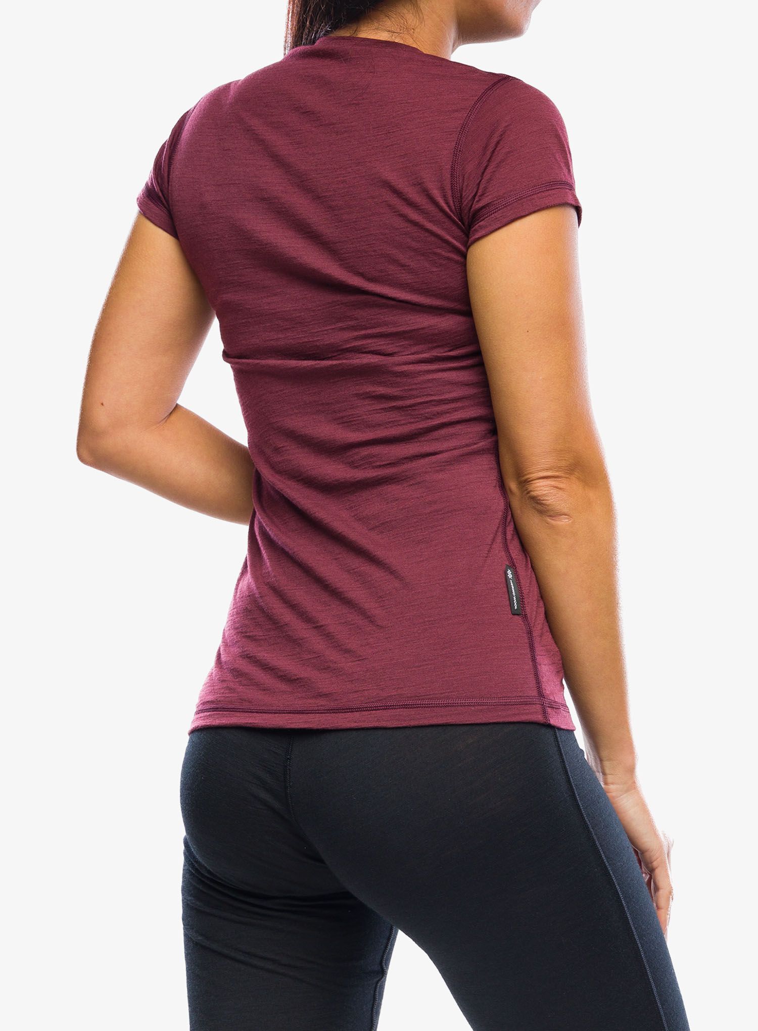 Футболка з мериноса жіноча Sensor Merino Air Tee SS - port red